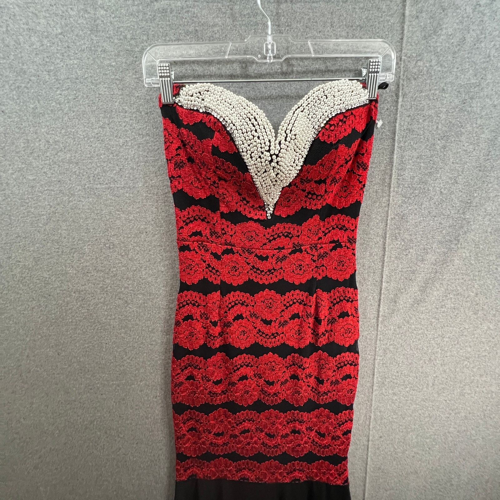 Other La Scala Red Lace Dress Women Size Medium Evening Size M / US 6-8 / IT 42-44 - 3 Thumbnail