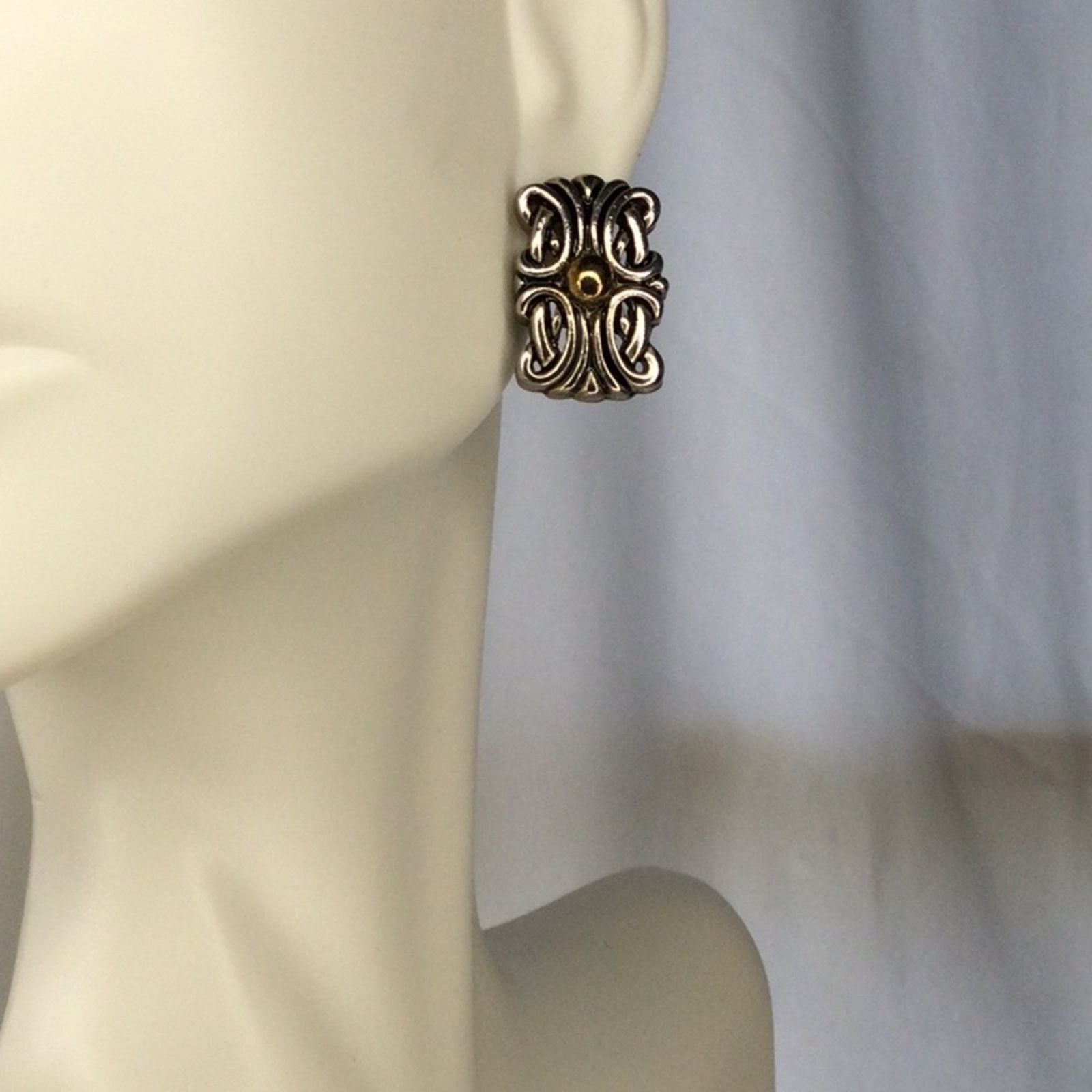 Other Celtic Knot Silver Tone & Bronze Vintage 1980's Earrings Size ONE SIZE - 7 Thumbnail