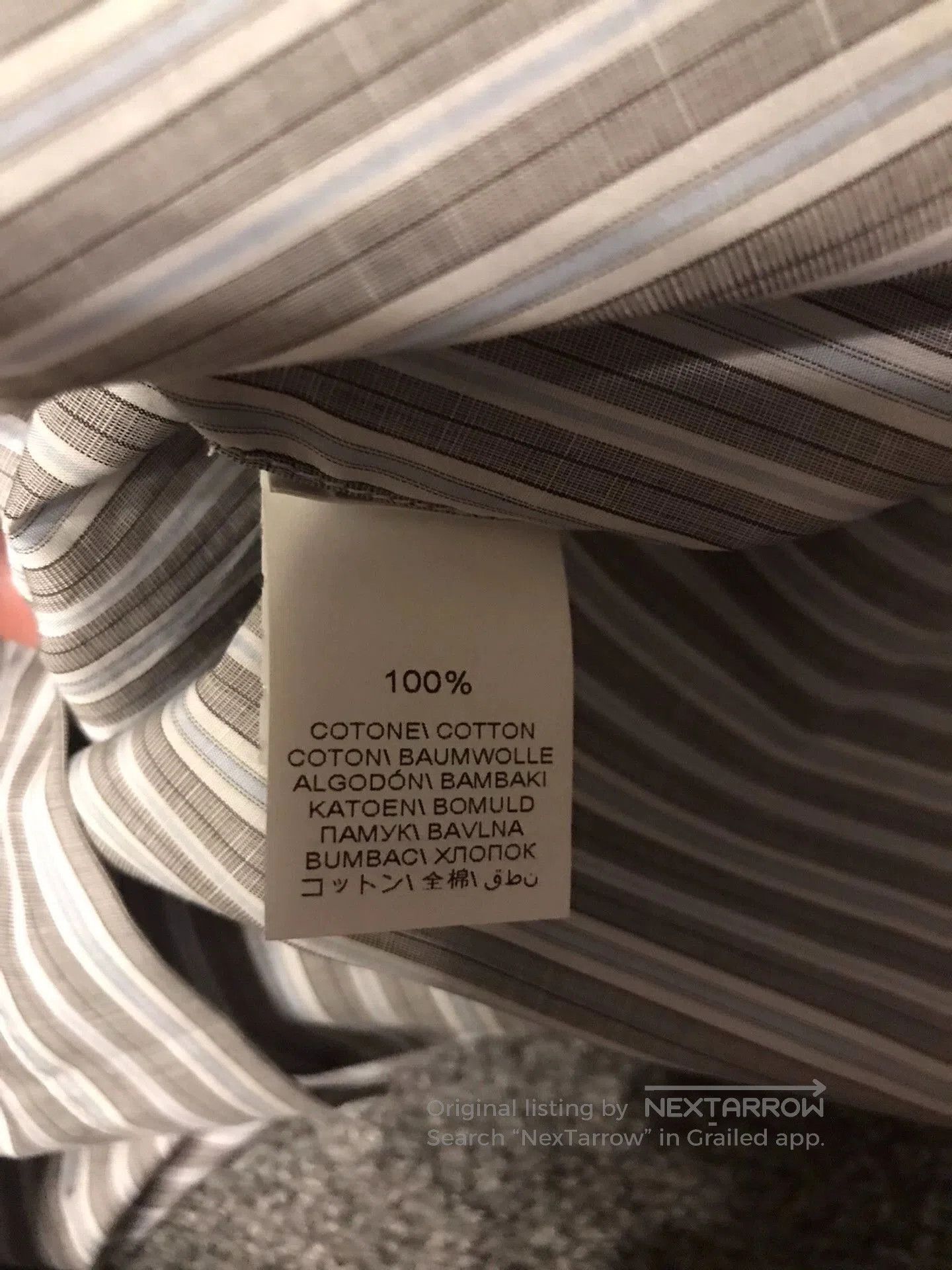 Brunello Cucinelli Brunello Cucinelli Gray Stripe Shirt. Size US XL / EU 56 / 4 - 5 Thumbnail