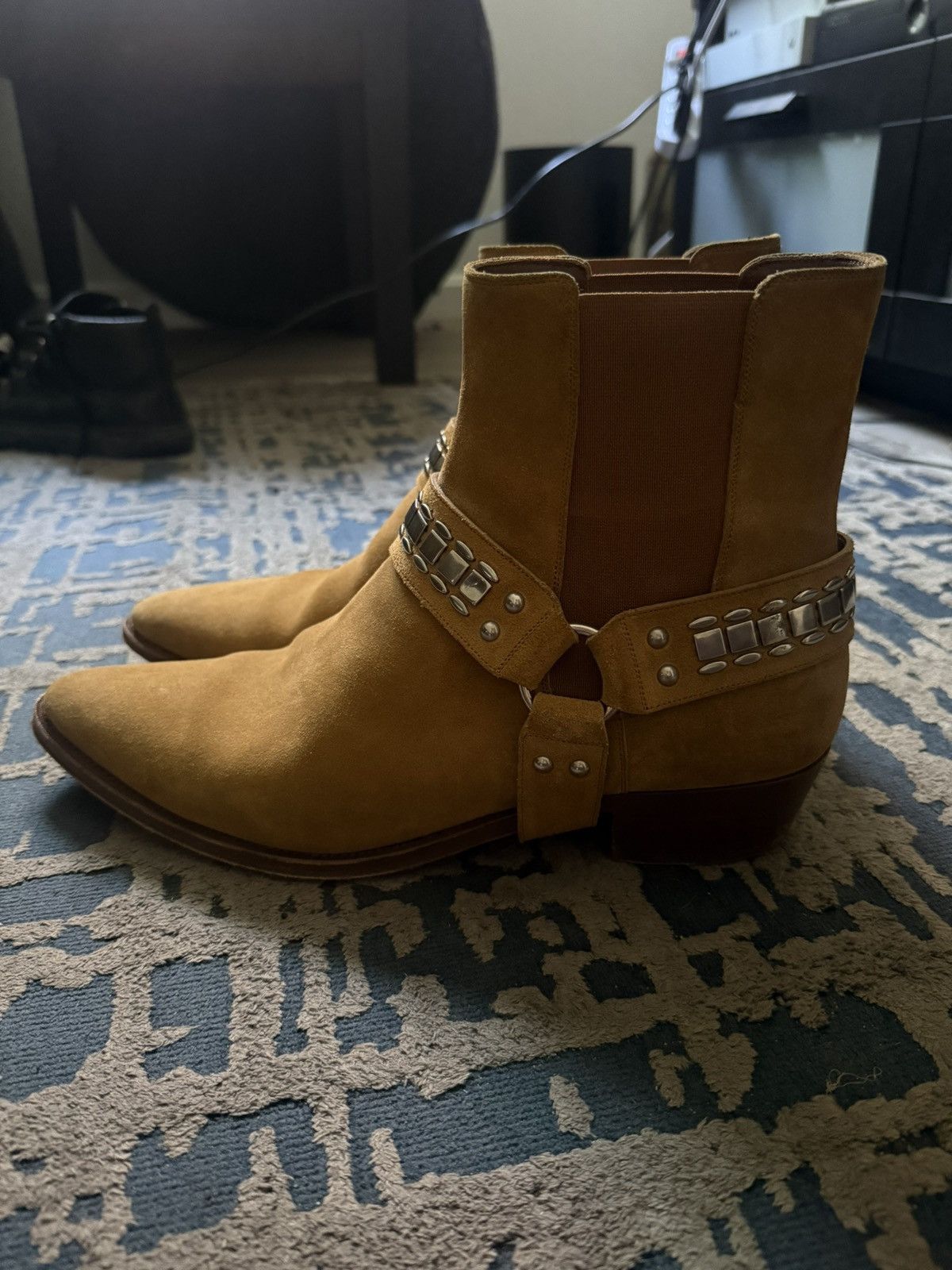 Celine Celine Studded Camargue Harness Boots Size US 11 / EU 44 - 2 Thumbnail