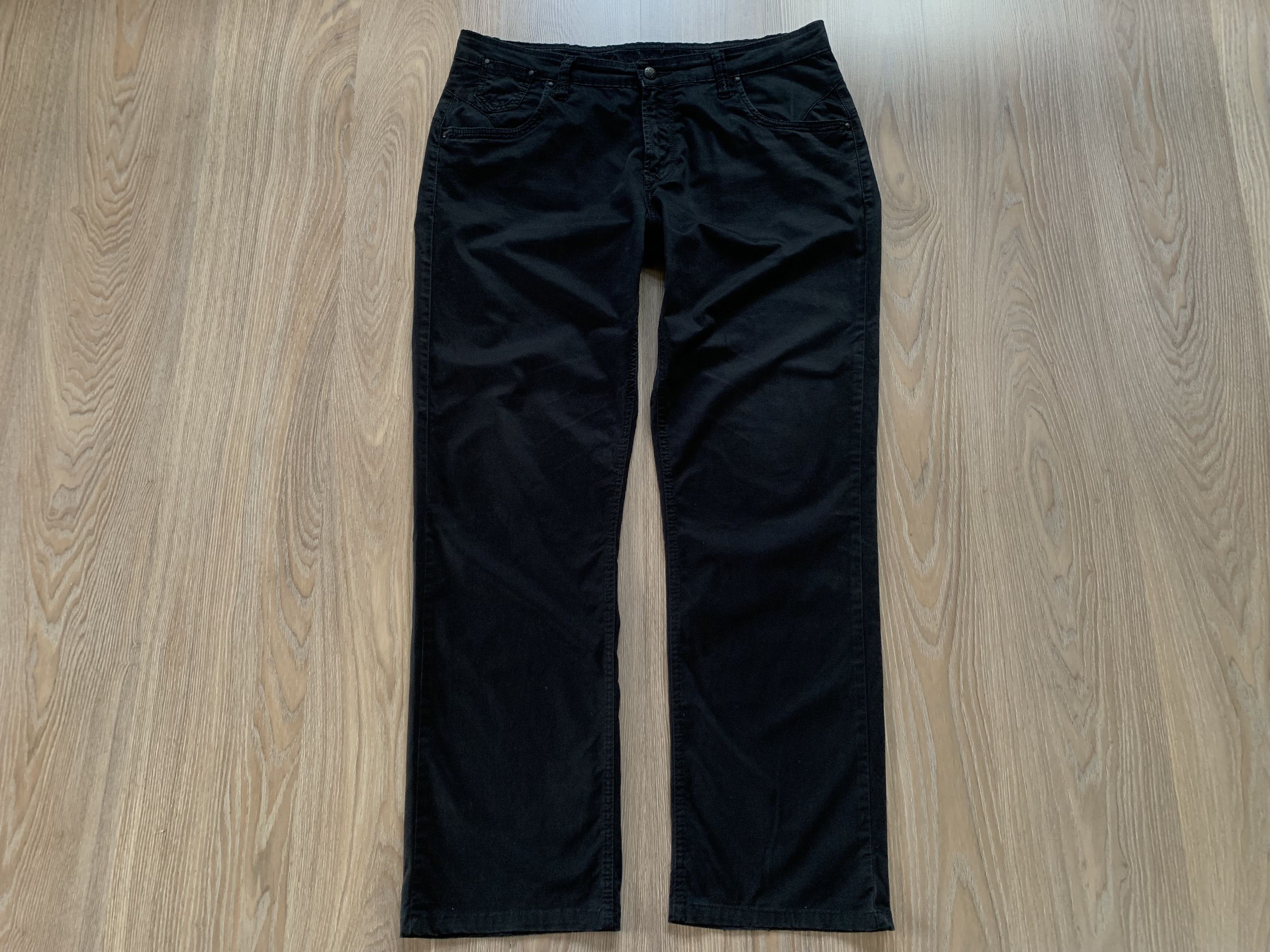 Archival Gianfranco Ferre Men's Black Stretch Pants Jeans