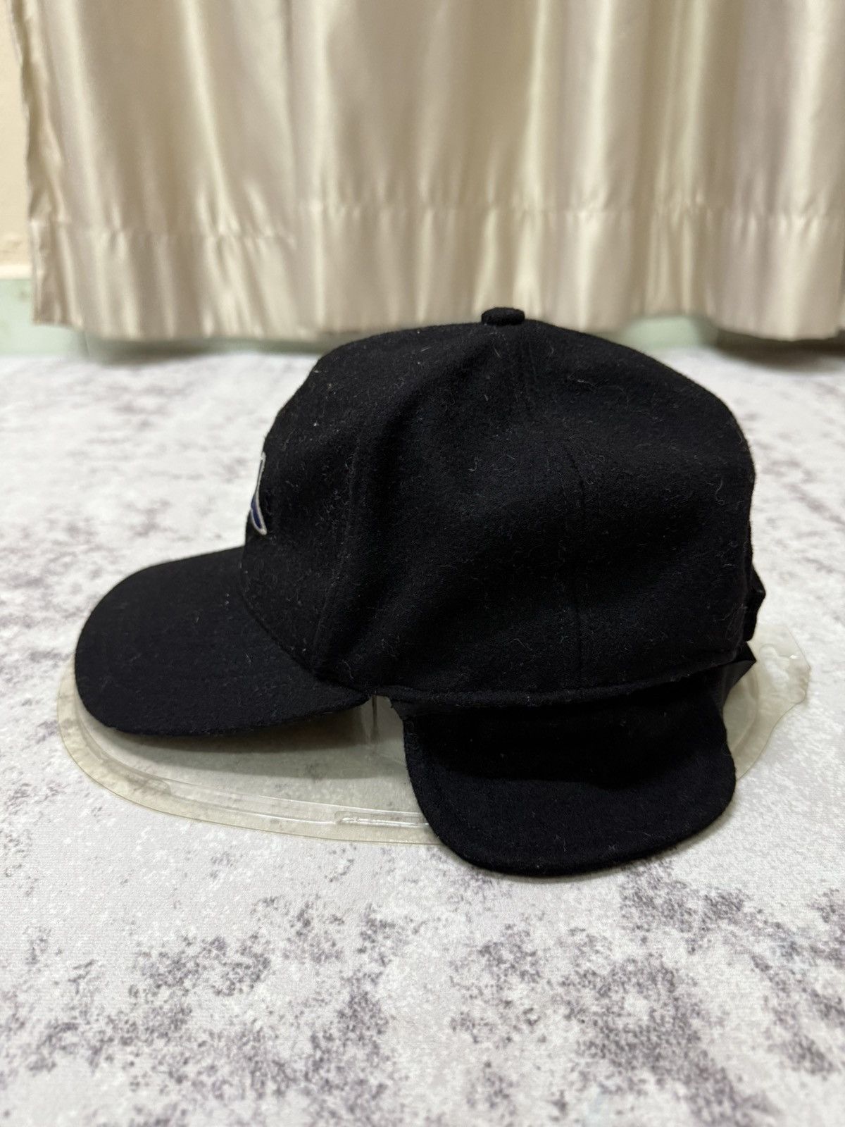 Japanese Brand Vintage LA Black Wool with earlaps Size ONE SIZE - 2 Thumbnail