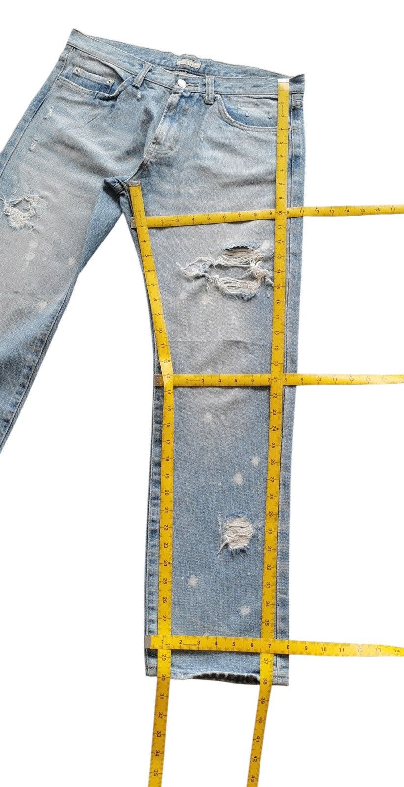 Japanese Brand Distressed Denim Jeans Size US 33 - 8 Thumbnail