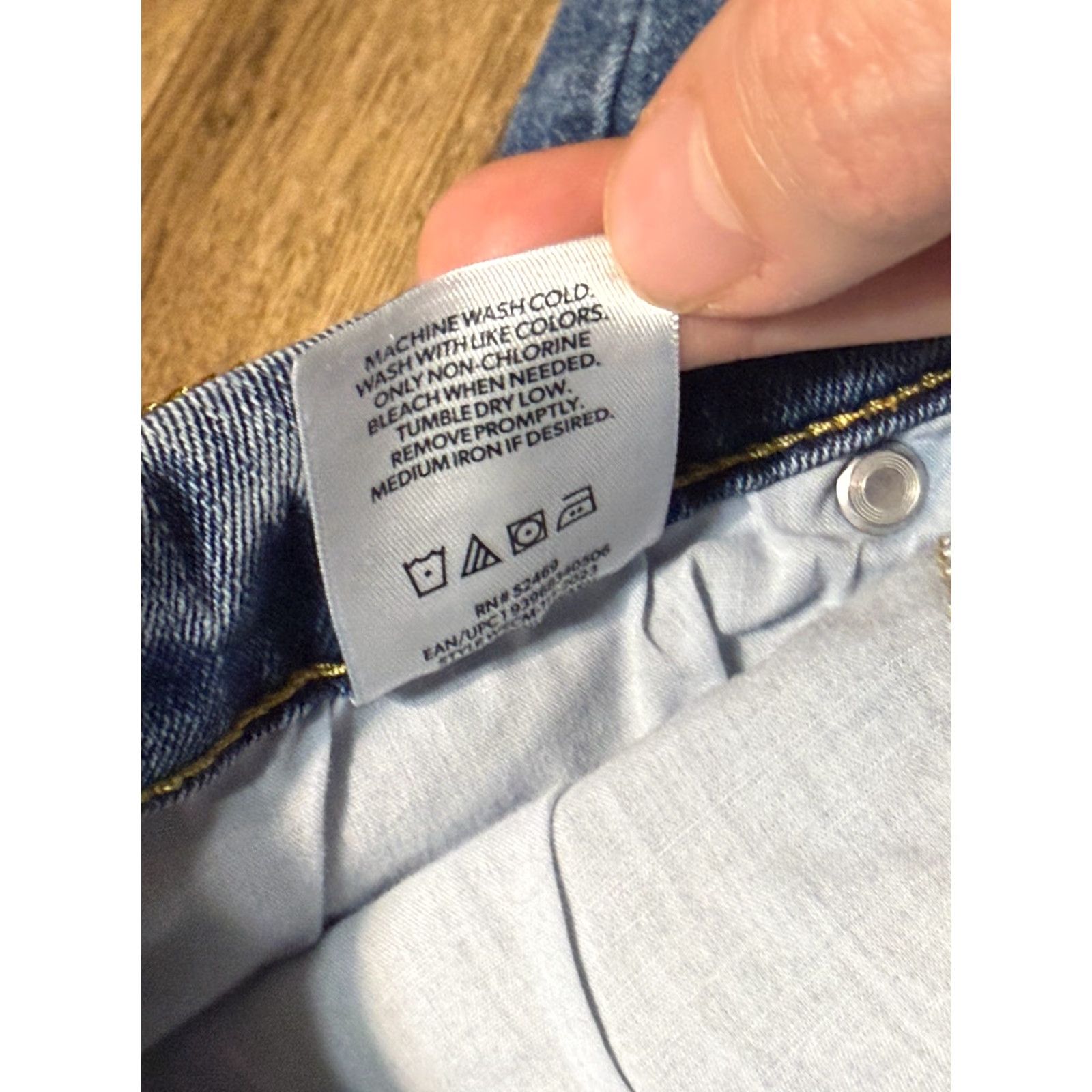 Denime Member's Mark Jeans Mens Size 34x32 Blue Straight Fit Premium Stretch Denim Jeans Size US 34 / EU 50 - 6 Thumbnail