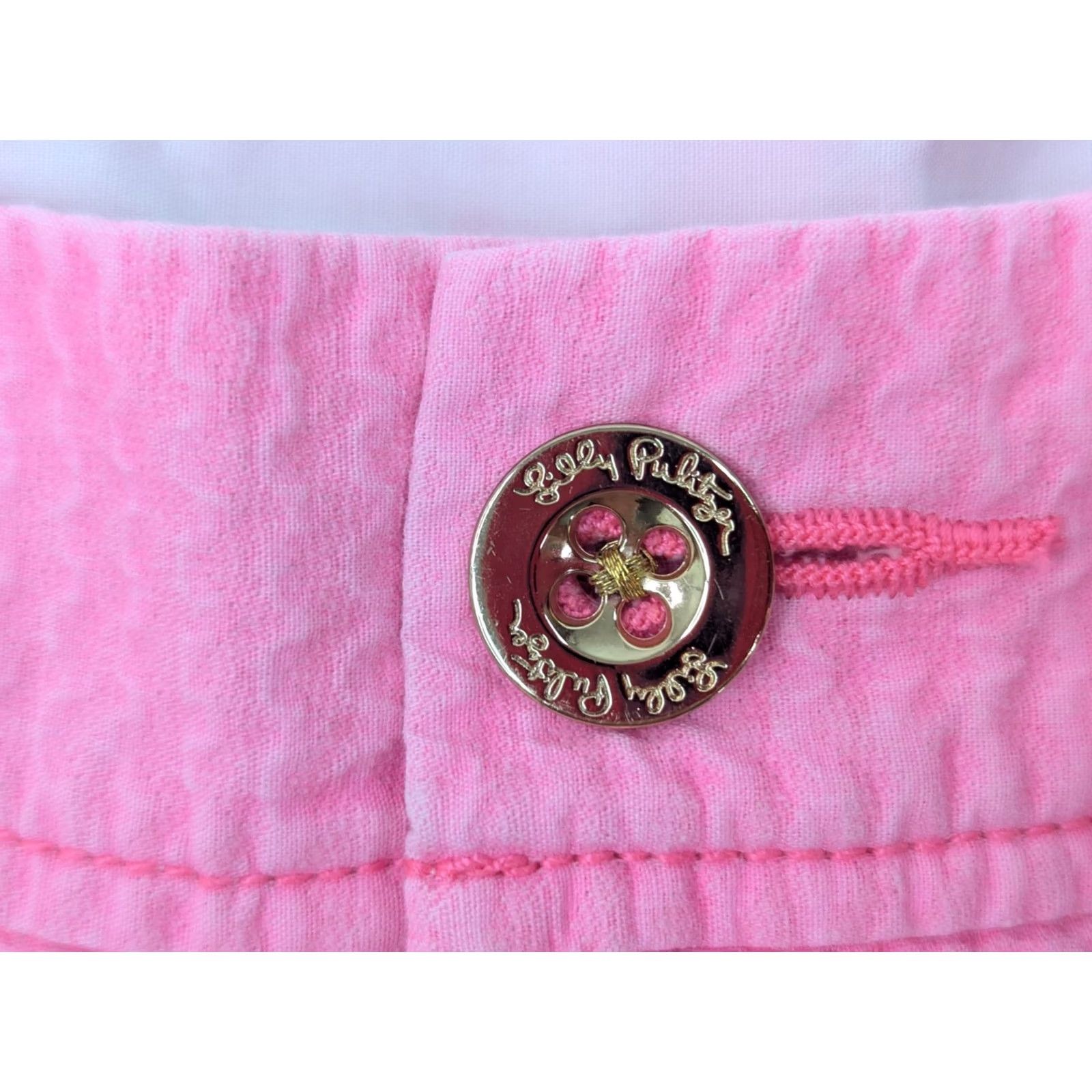 Lilly Pulitzer Lilly Pulitzer Callahan Wave Textured Shorts Women 8 Pink Cotton 34x4 Floral 90s Colorful Preppy Size 30" / US 8 / IT 44 - 5 Thumbnail