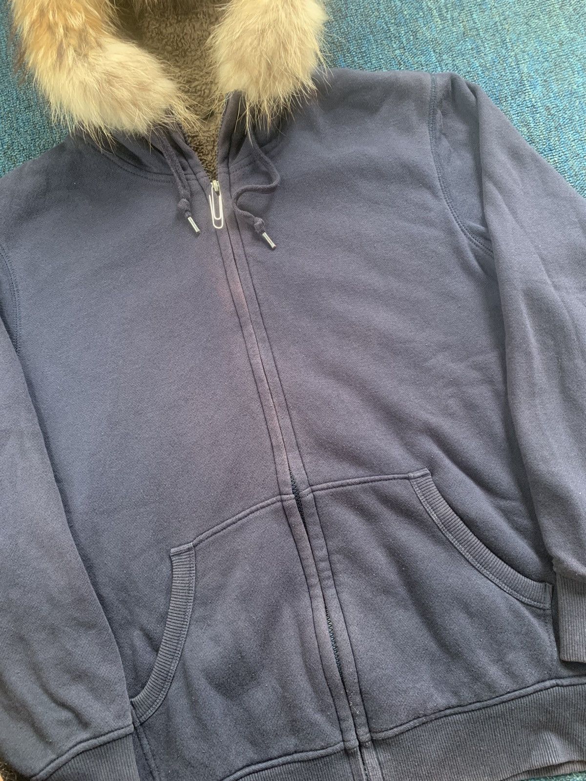 Japanese Brand Sherpa Uniqlo Ziphopdie Fur Blank Faded style Size US M / EU 48-50 / 2 - 5 Thumbnail