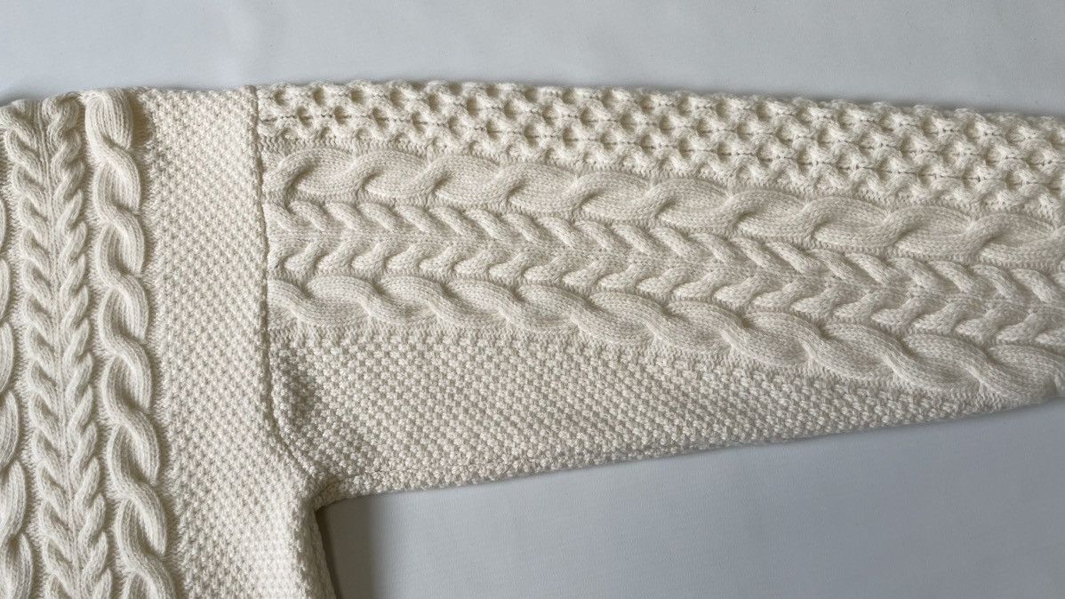 Ann Demeulemeester Cream ‘Aran’ Cable Knit Sweater Size US M / EU 48-50 / 2 - 6 Thumbnail