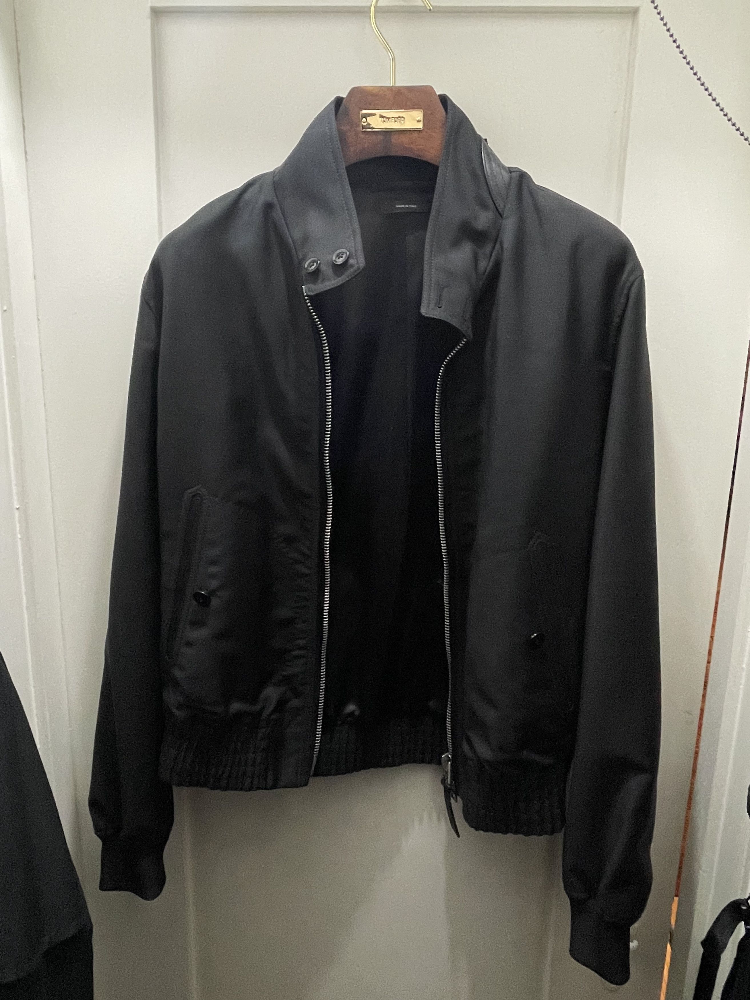 Image of Tom Ford Black Bomber Jacket (Fw23), Men's (Size Small)