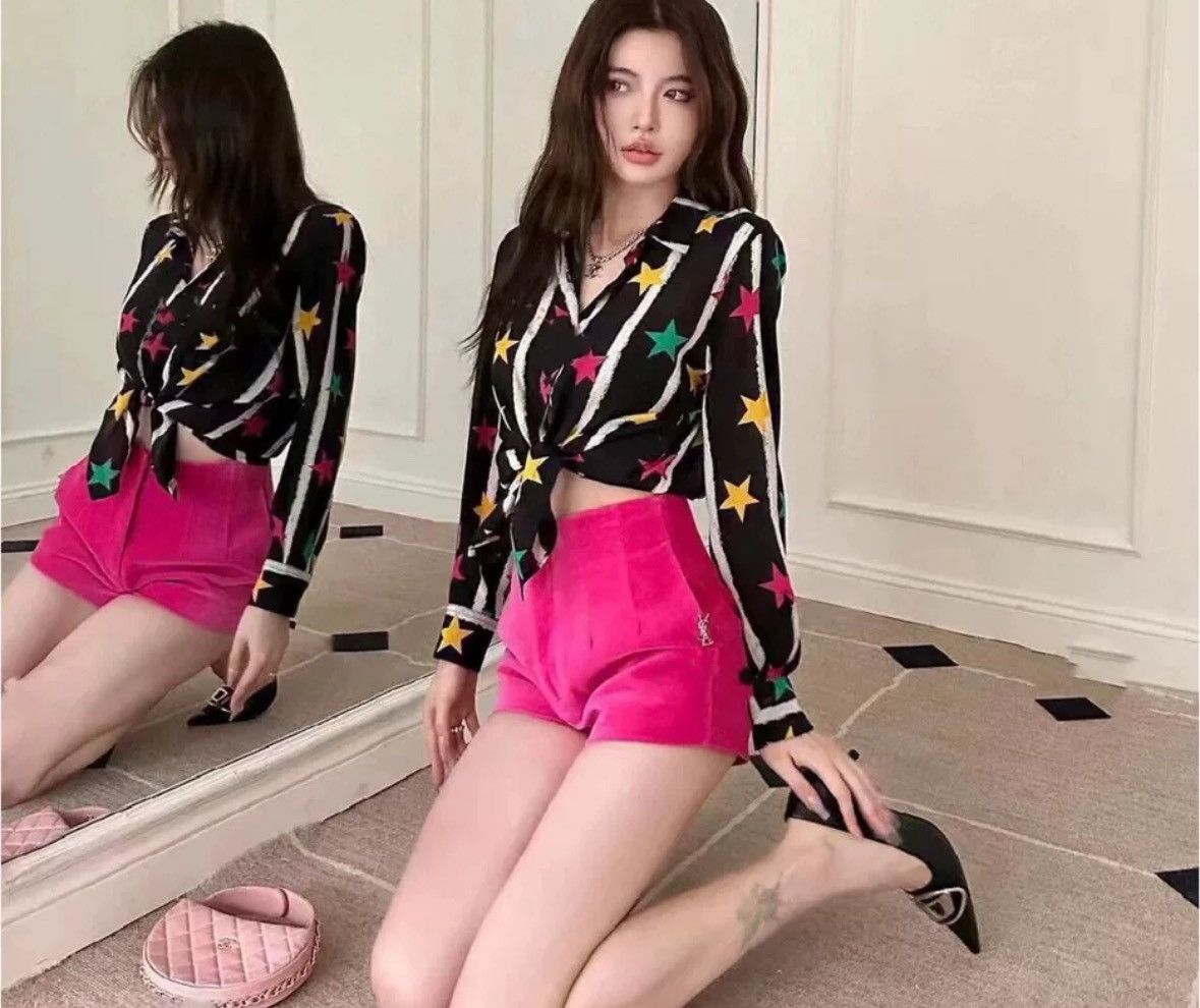 Saint Laurent Paris × Yves Saint Laurent Saint Laurent SLP Women's Star Shirt2412-Nextarrow Size US S / EU 44-46 / 1 - 5 Thumbnail