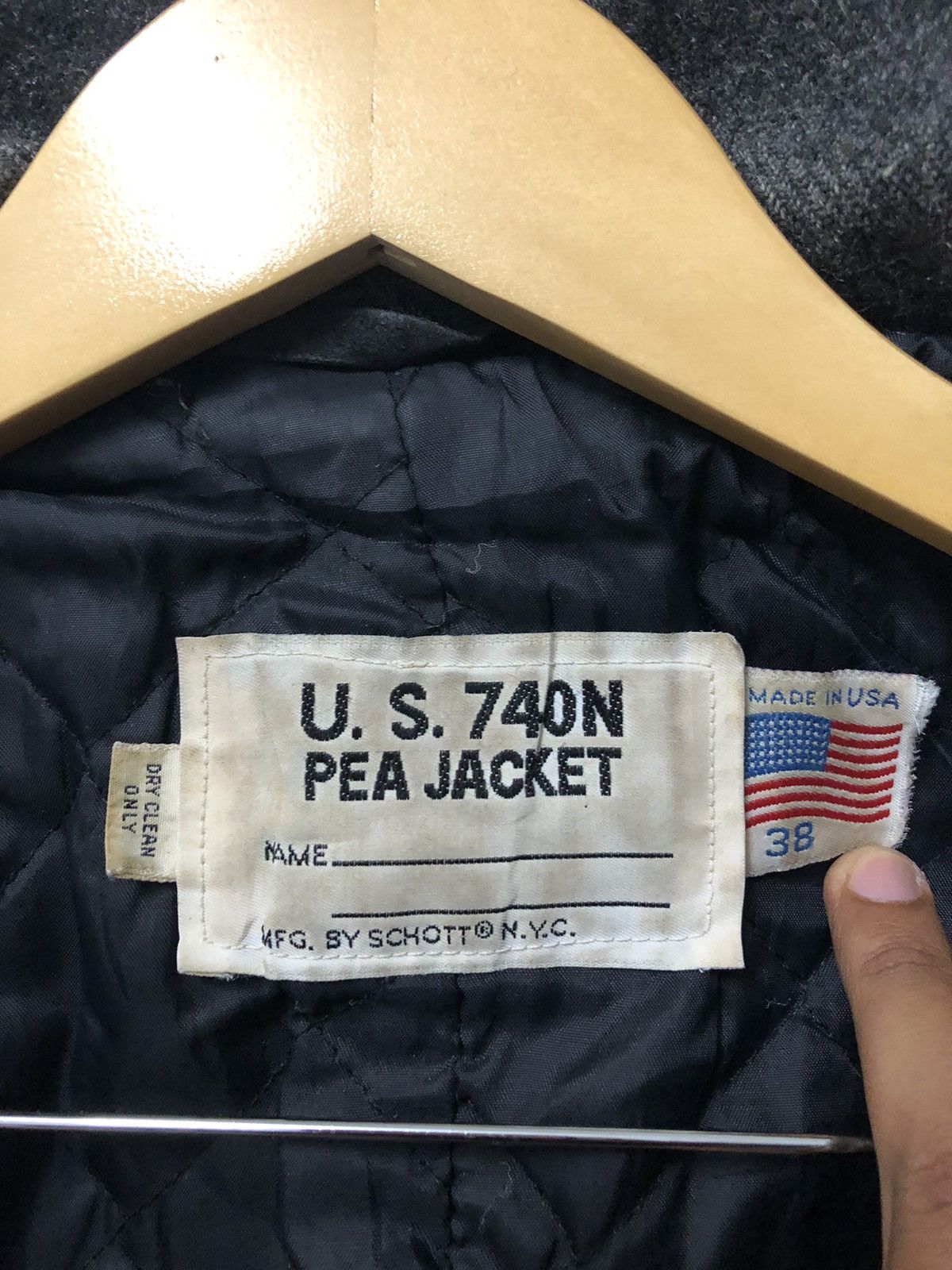 Schott × Vintage Vintage Schott Pea Coat Jacket Size US S / EU 44-46 / 1 - 7 Thumbnail