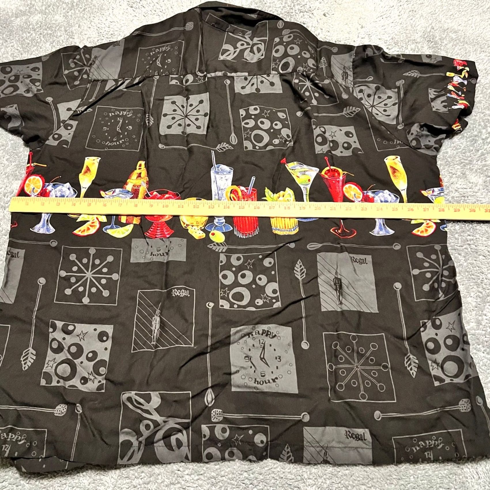 Paradise Found VINTAGE Paradise Found Martini Cocktail Happy Hour Hawaiian Black Shirt USA Mens 3XL Size US XXL / EU 58 / 5 - 4 Thumbnail