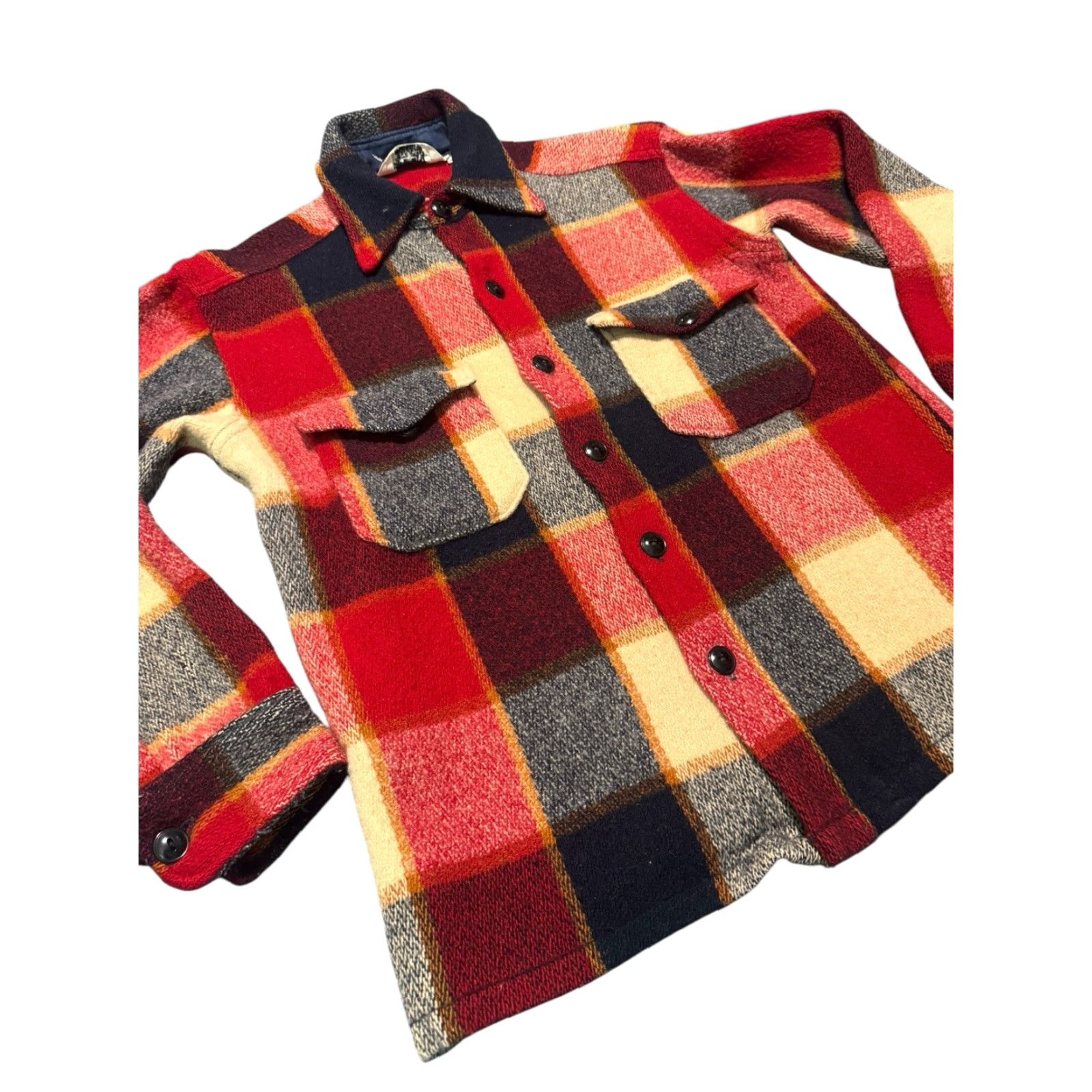 Vintage VINTAGE Woolrich 554 Mackinaw Jacket 1960 Heavy Wool Victory Plaid Mens Large Woolrich Woolen Mills Jacket Coat Plaid Red Winter Fall Long Size US L / EU 52-54 / 3 - 6 Thumbnail