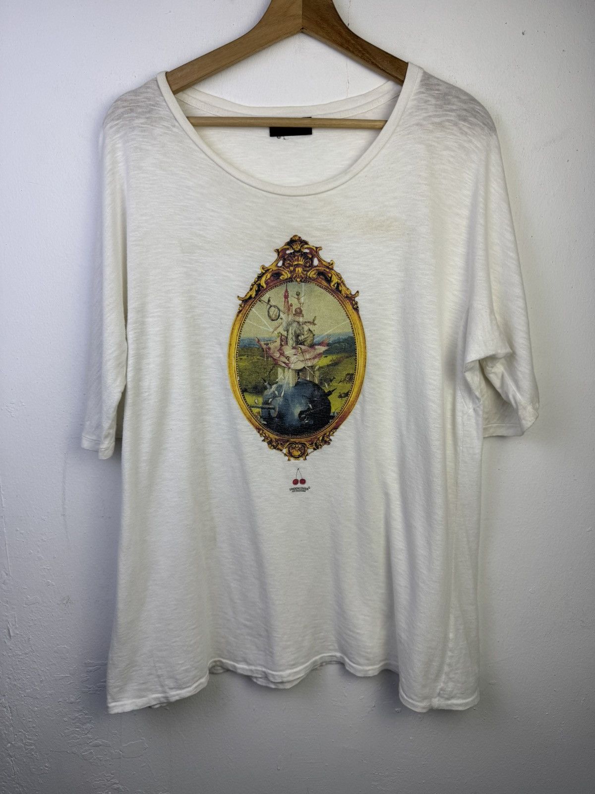 Undercover 15SS Hieronymus Bosch T-shirt in white cotton