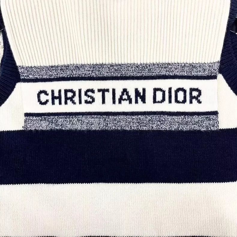 Dior Dior Dior Striped Cashmere Blend Knit Vest-2507 Size S / US 4 / IT 40 - 4 Thumbnail