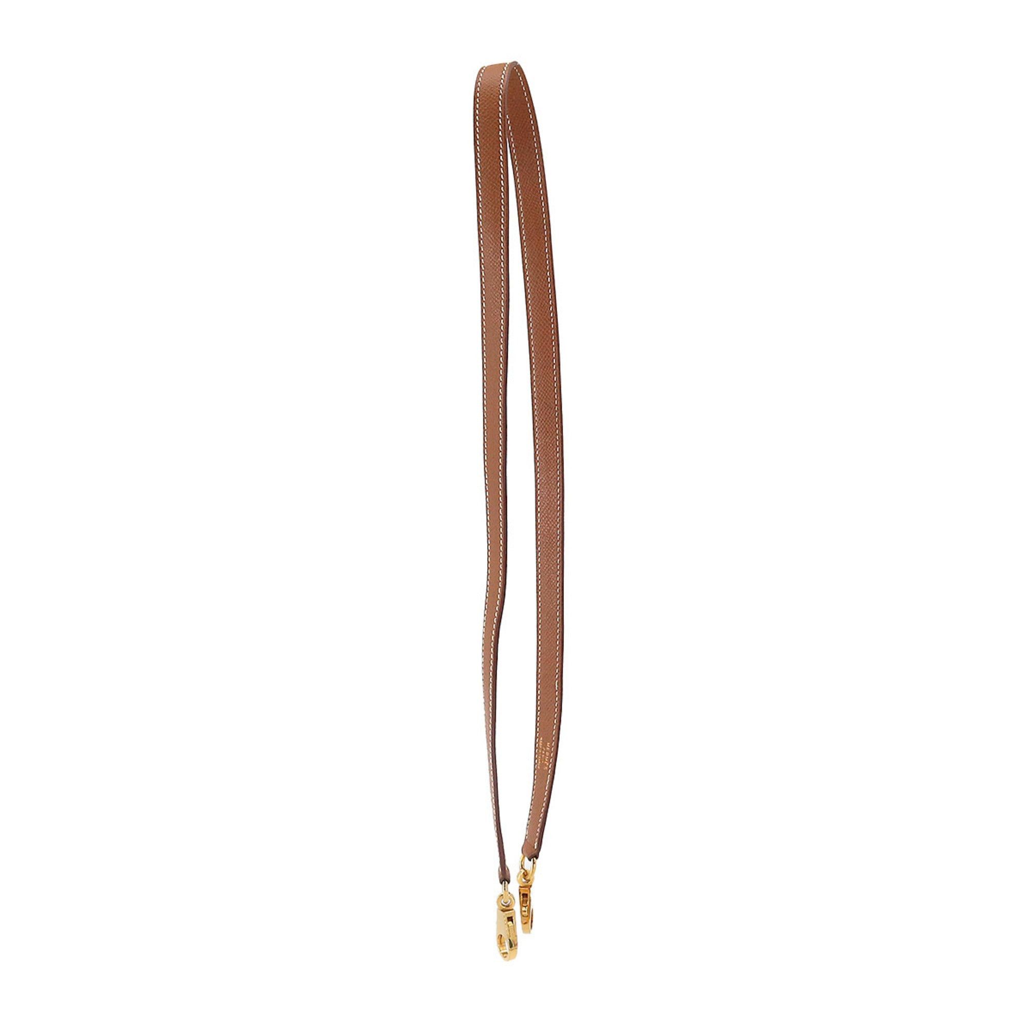 image of Hermes Kelly Bolide Shoulder Strap Epson Gold Brown Accessory in Black, Women's