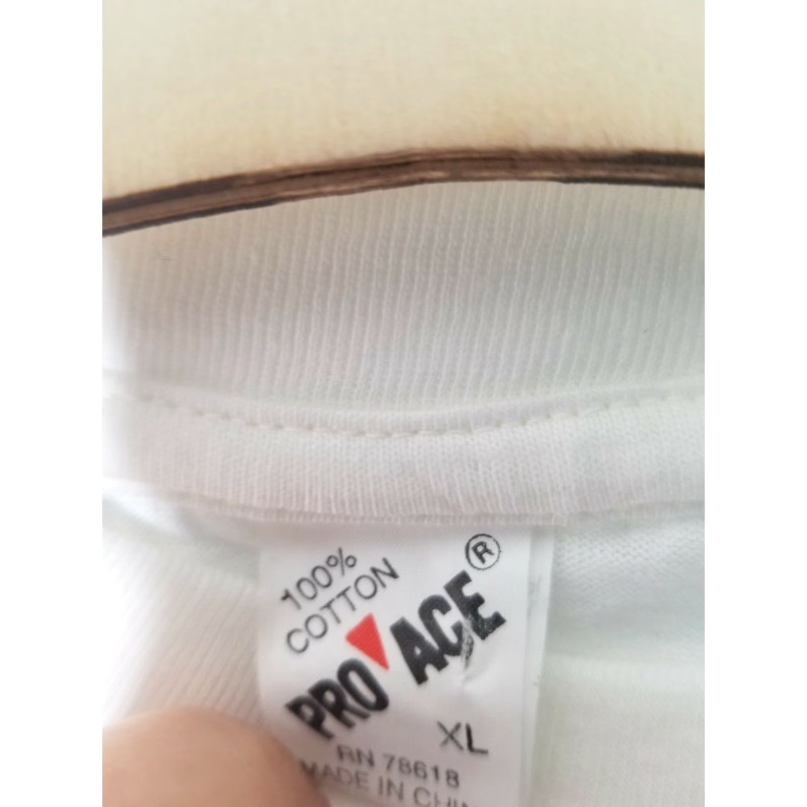 Vintage Vtg 80s Pro Ace Glitter T-Shirt XL Mens White Cotton Short Sleeve Crew Neck Graphic Print 1990s? Wait. Size US XL / EU 56 / 4 - 5 Thumbnail