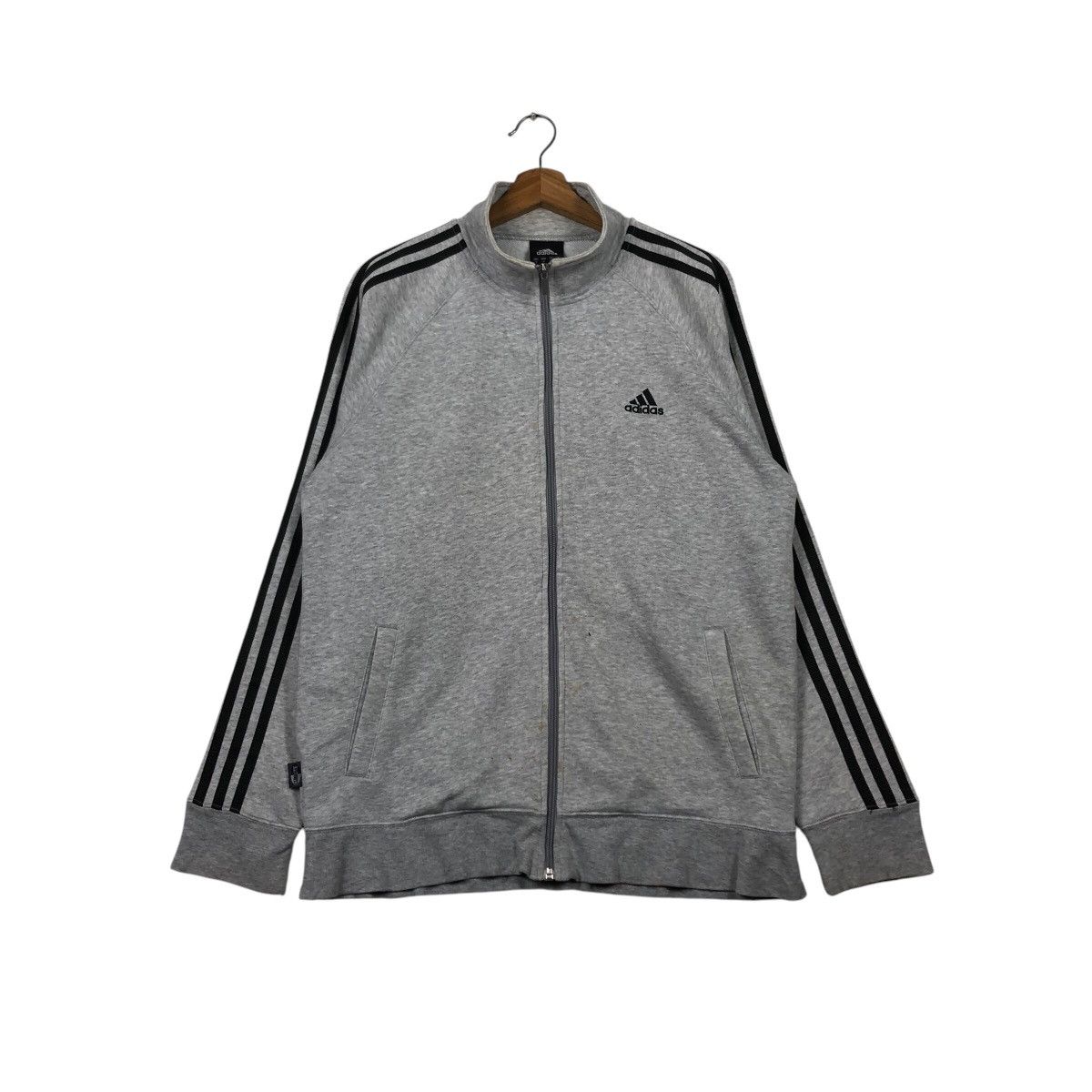 Adidas Adidas 3Stripes Track Jacket Classic Grey ZipUp Minimal Logo Size US M / EU 48-50 / 2 - 2 Thumbnail
