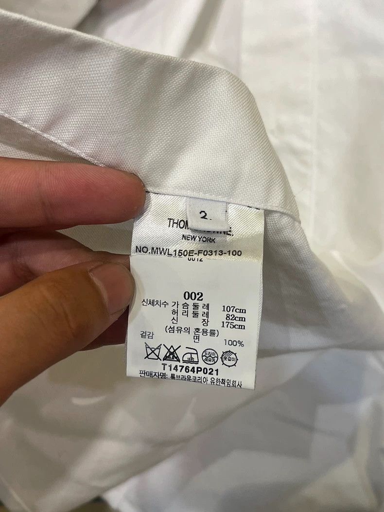 Thom Browne Thom browne White double-sleeved colored stripe shirt 2503- Size US M / EU 48-50 / 2 - 4 Thumbnail