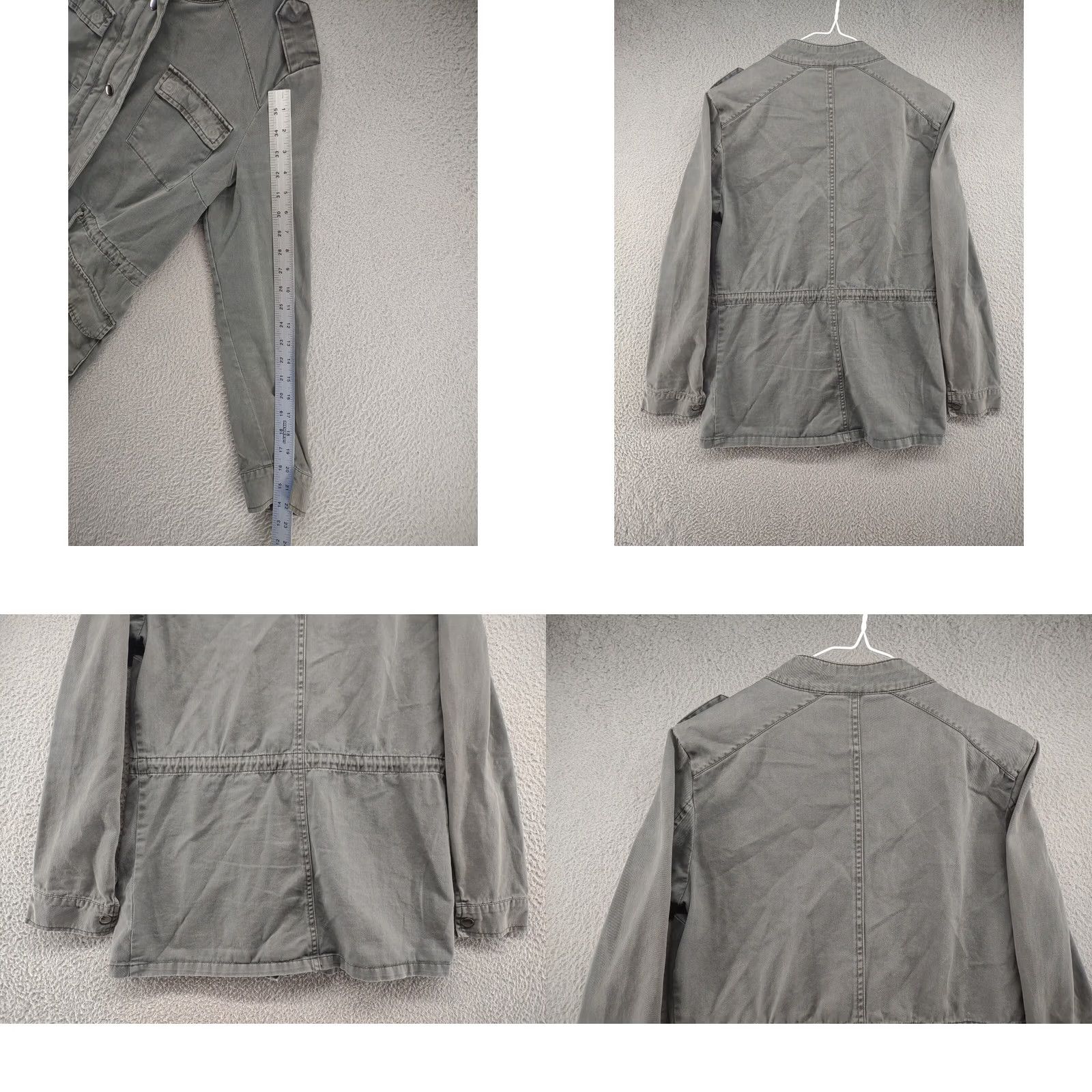 Vintage PER SE Cotton Military Utility Field Women's Snap Zip Jacket Small Gray Army Style Jacket Women Mens? Size S / US 4 / IT 40 - 8 Thumbnail