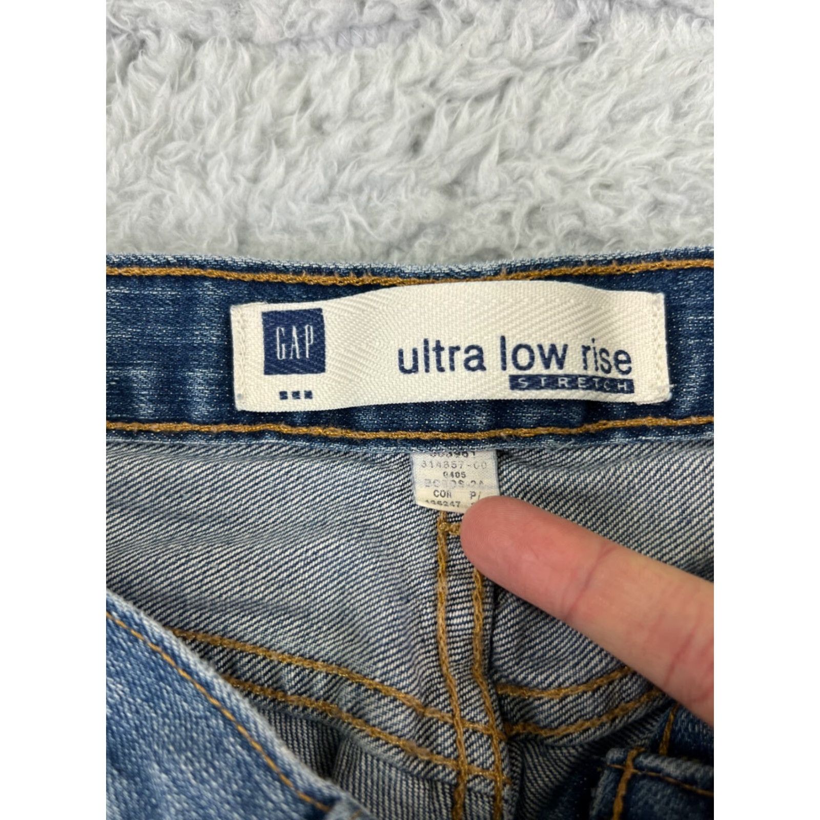 Gap VINTAGE Gap Women's Jeans Pants 28 Blue Denim Low Rise Bootcut Stretch Cotton 80s 90s City Womens Size 28" / US 6 / IT 42 - 6 Thumbnail