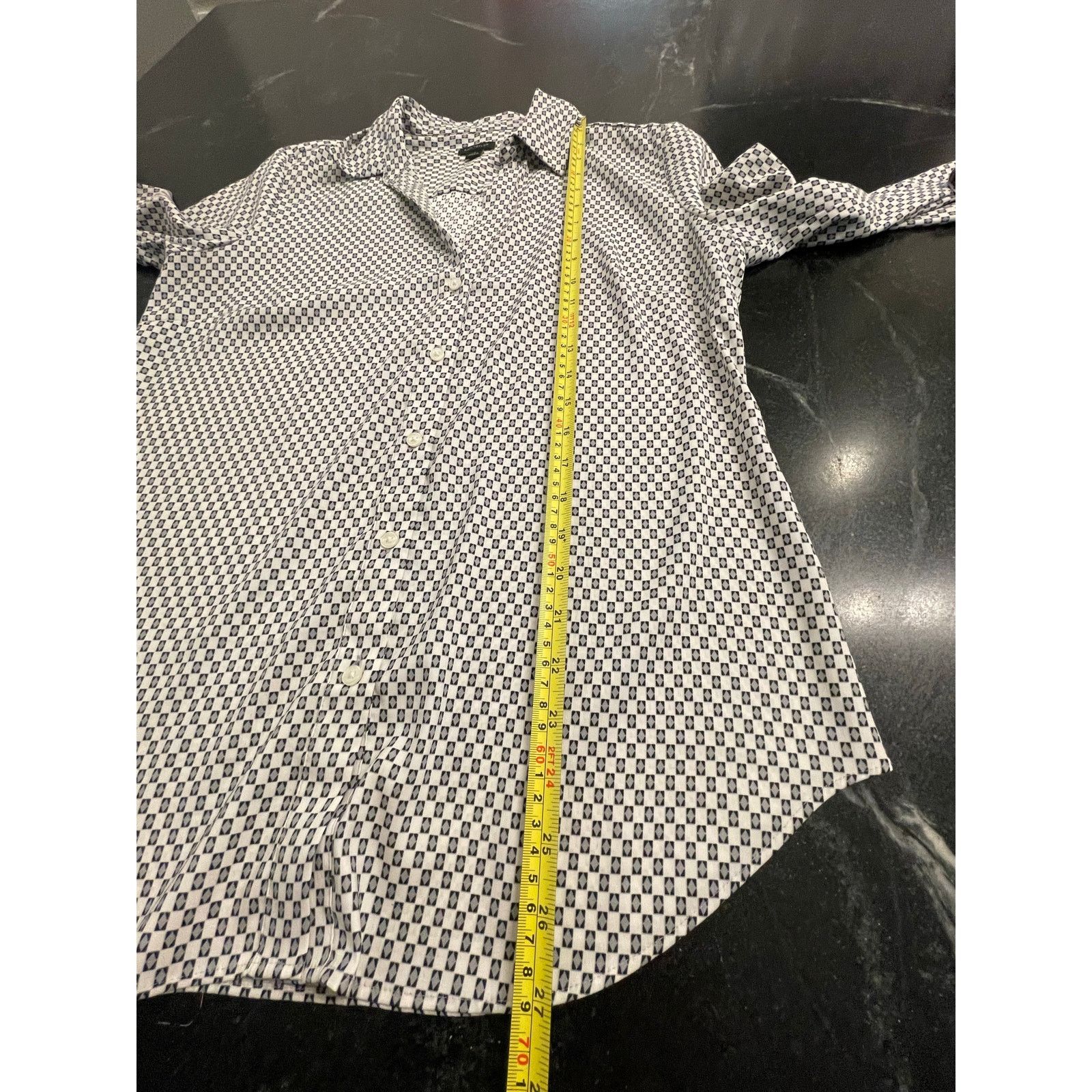 Ann Taylor Ann Taylor Tailored button up white and gray diamond M Size M / US 6-8 / IT 42-44 - 9 Thumbnail