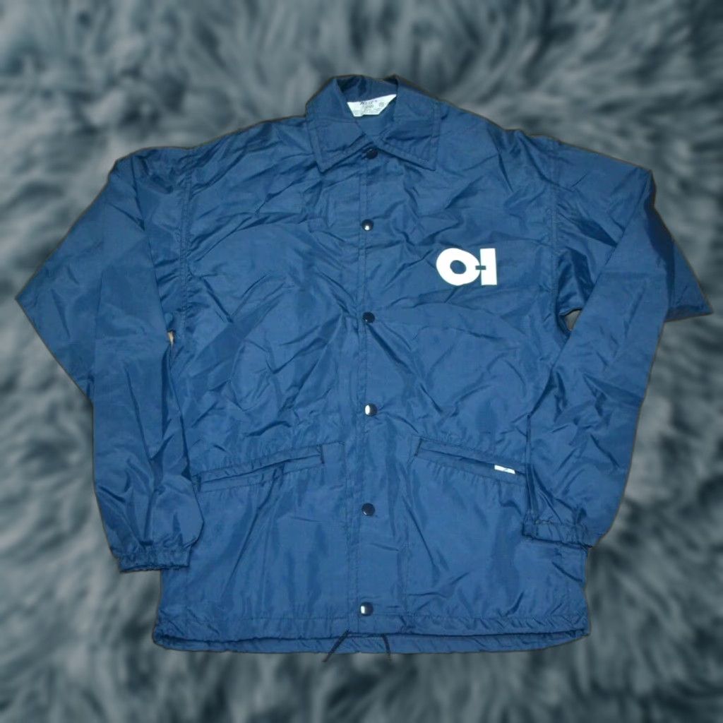 Logo 7 VINTAGE West Wind Jacket Windbreaker Nylon Button Up XS Small Blue Men's Run Work 90s Owens Illinois Logo Size US XS / EU 42 / 0 - 1 Thumbnail