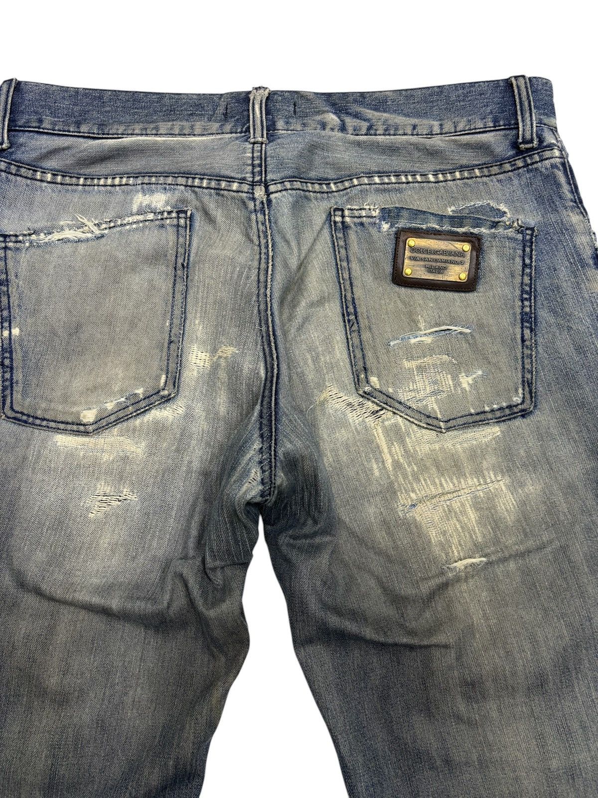 Dolce & Gabbana 🔥DOLCE & GABBANA THRASHED REPAIRED JEANS Size US 36 / EU 52 - 9 Thumbnail