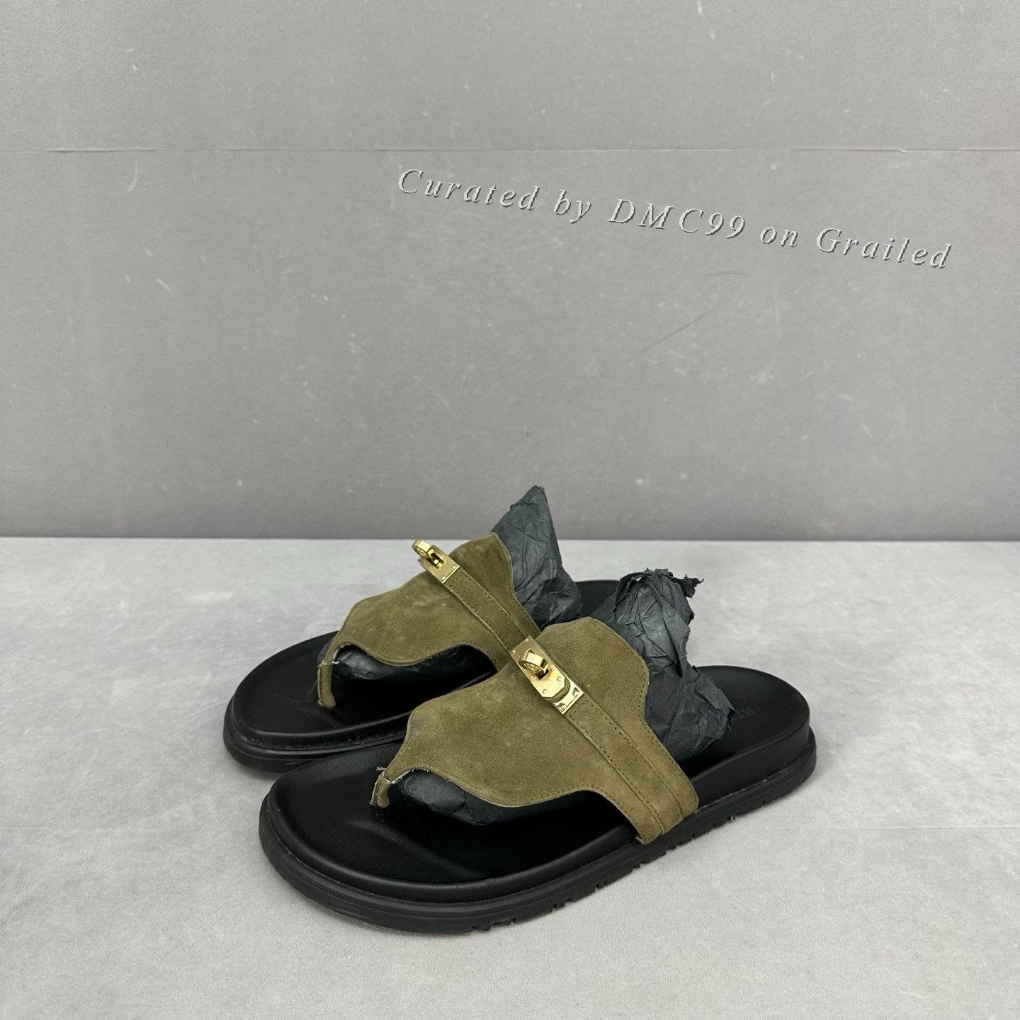 Hermes Hermes Empire Kelly Gold Clasp Sandals Size US 7 / IT 37 - 1 Thumbnail