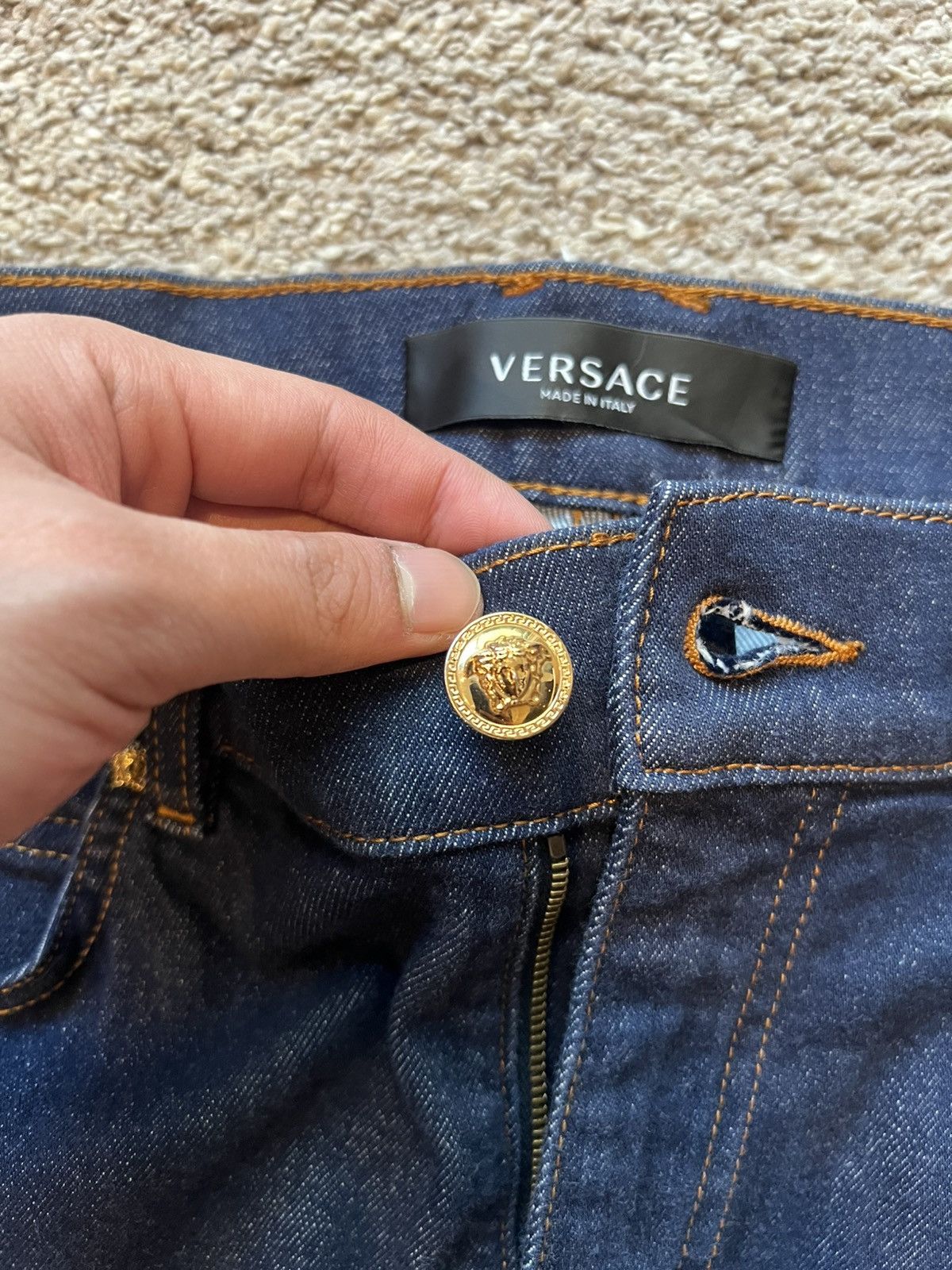 Versace Versace Mens Jeans Blue Wash Taylor Fit Size US 31 - 2 Thumbnail