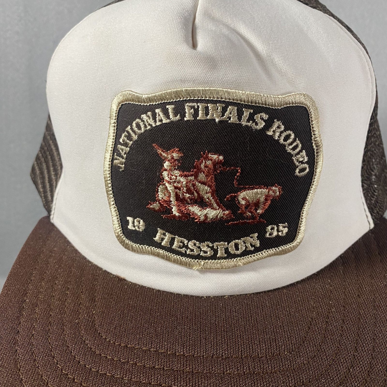 Other Vtg Hesston National Finals Rodeo 1985 USA Trucker Hat Cap Size ONE SIZE - 2 Thumbnail