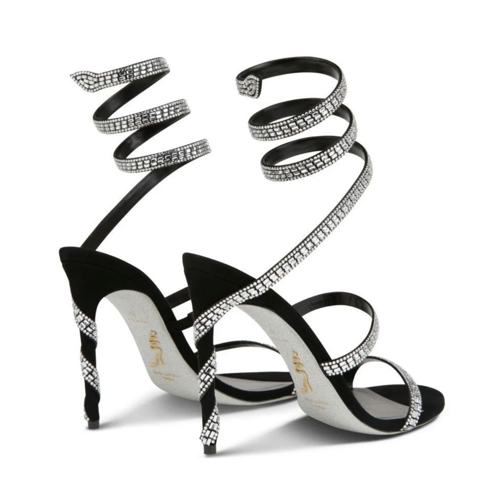 Rene Caovilla Margot Crystal Ankle Wrap Strap Sandal Heel Pump 39 Size US 9 / IT 39 - 9 Thumbnail