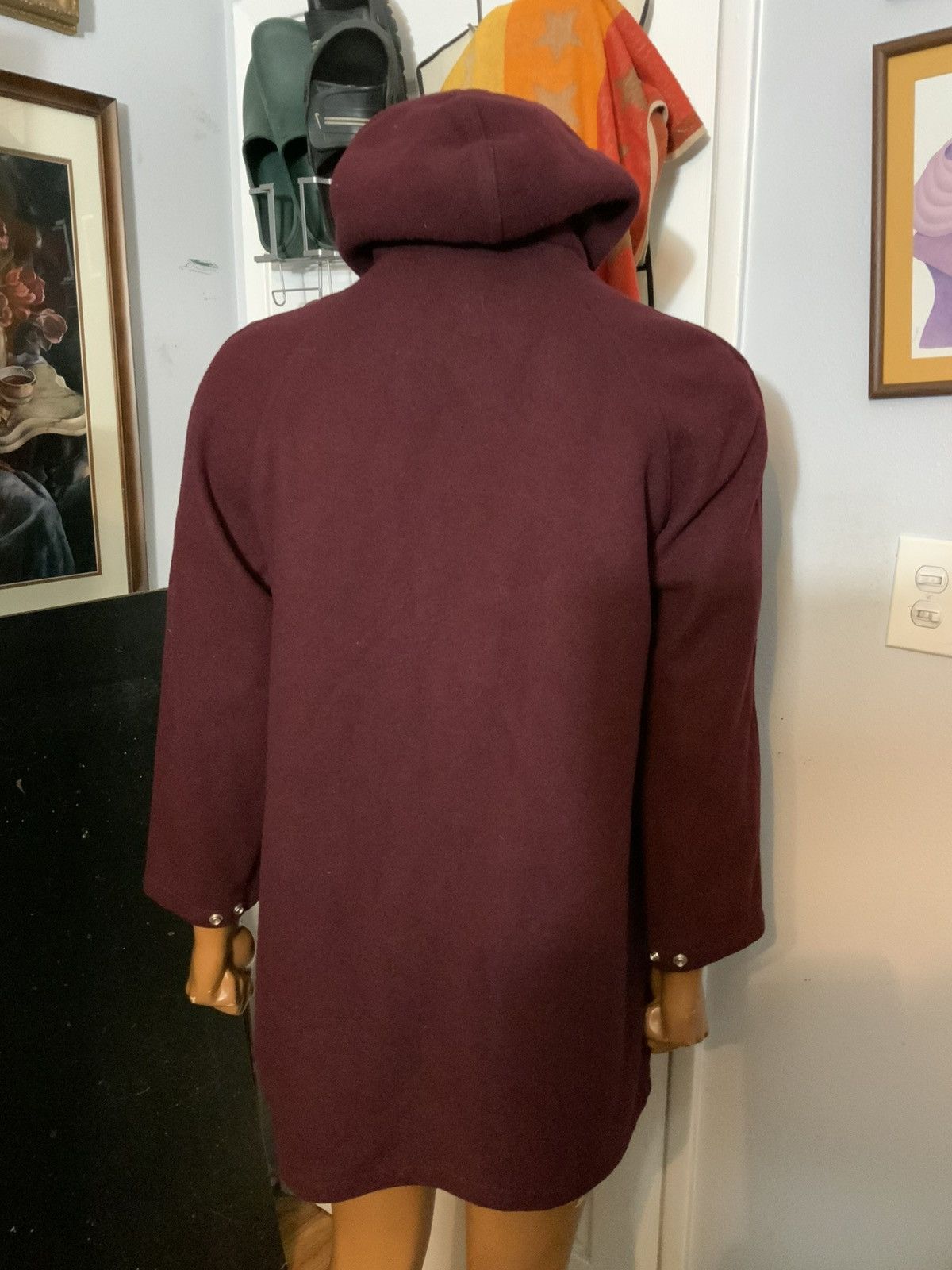 Vintage Vintage 1950s Standard Of Hollywood Wool Sherpa Hooded Coat Size US L / EU 52-54 / 3 - 15 Thumbnail