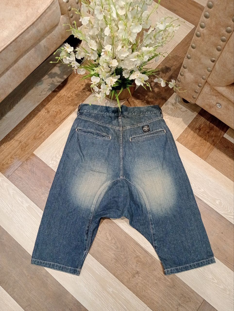 Devilock VINTAGE DEVILOCK JAPAN DROP CROTCH DENIM SHORTPANTS - SIZE M Size US 32 / EU 48 - 5 Thumbnail