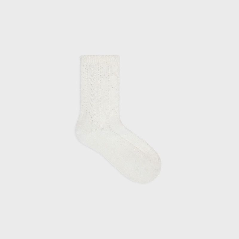 Celine o1w1db10526 2ADM98 Size : OS / Socks in White Size ONE SIZE - 1 Thumbnail