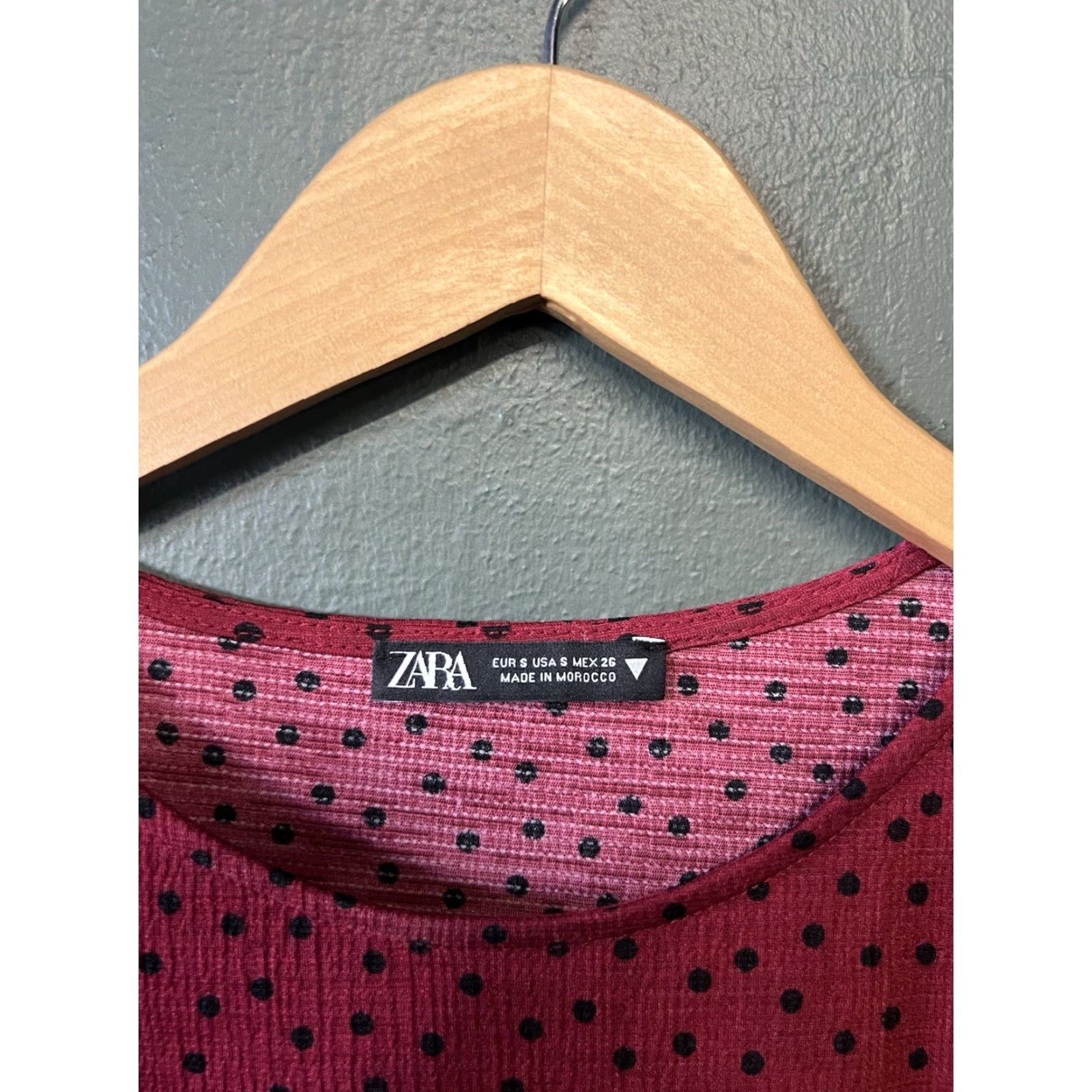Zara Zara Dress Women Red Maxi Long Sleeve Short Sleeve Size S Polka Dot Pattern Women Dress Summer Size 28" / US 6 / IT 42 - 3 Thumbnail