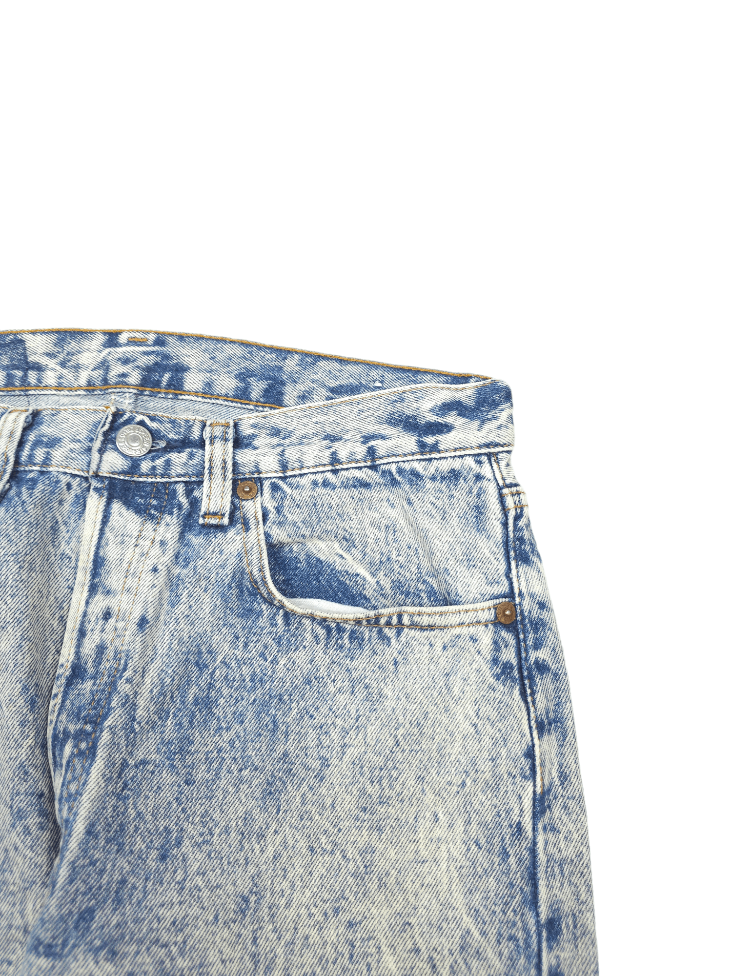 Levi's × Levi's Vintage Clothing × Vintage 💎 33/34 Vintage 90's Levi's 501 Acid Washed Straight Jeans Size US 33 - 5 Thumbnail