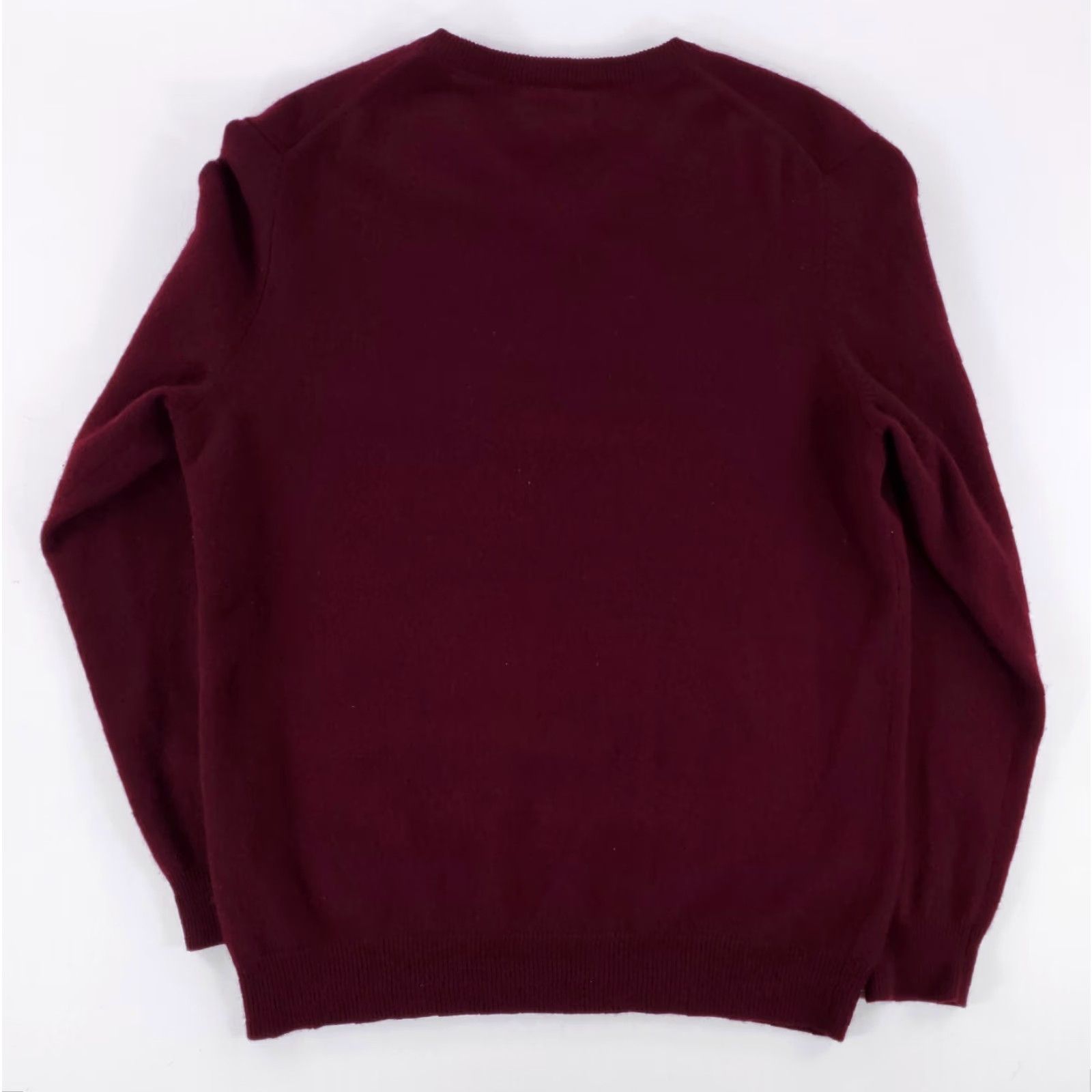 Club Room VINTAGE? No. Macy's Club Room 100% Cashmere Sweater Maroon V-Neck Long Sleeve Mens L Size US L / EU 52-54 / 3 - 3 Thumbnail
