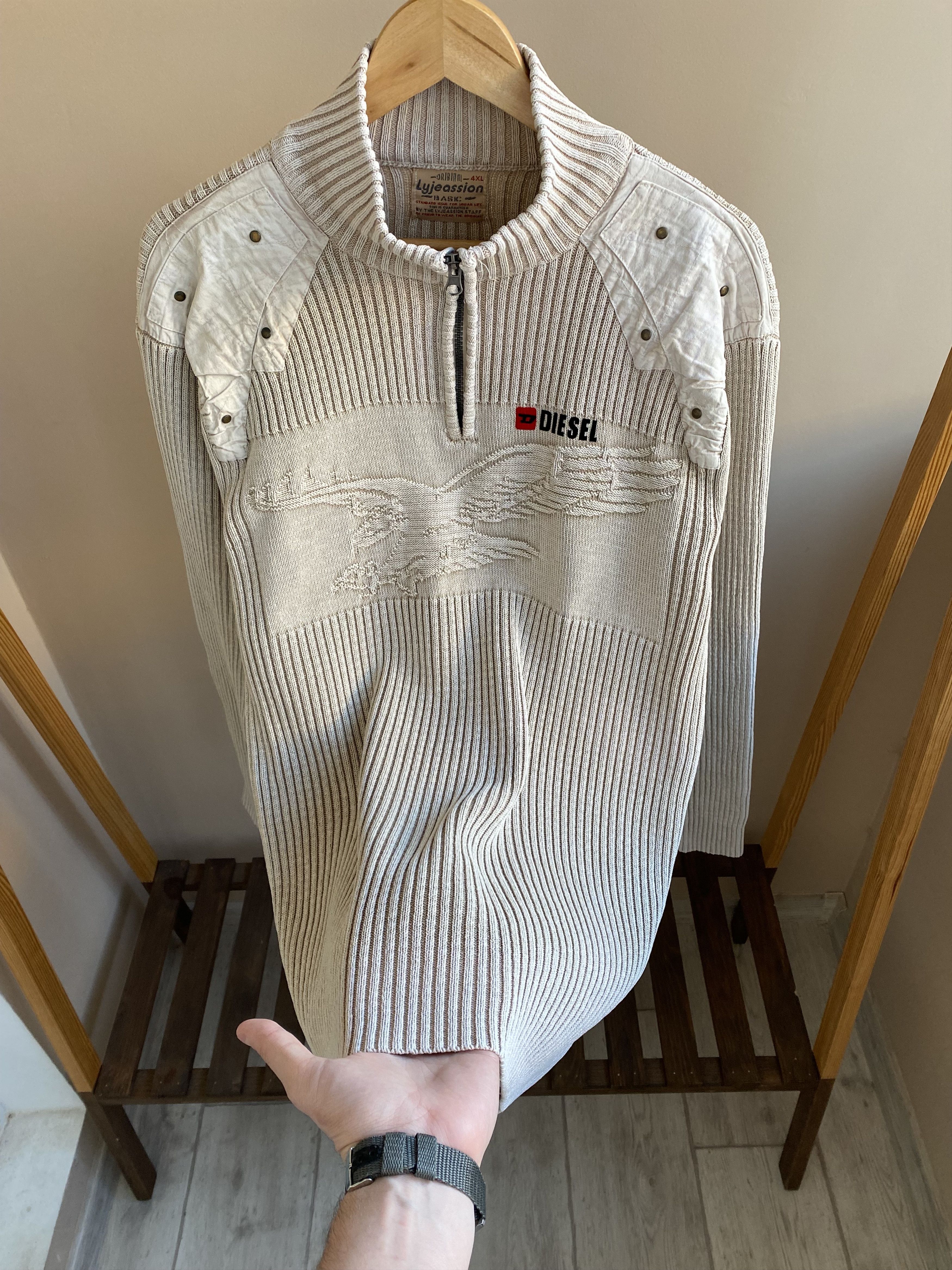 Hysteric Glamour × If Six Was Nine Very rare vintage y2k eagle avant-garde Diesel style sweater Size US XXL / EU 58 / 5 - 5 Thumbnail