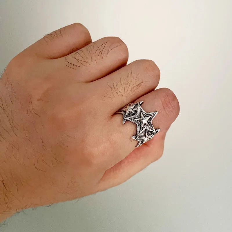 Other Retro Triple Star Ring Size ONE SIZE - 3 Thumbnail