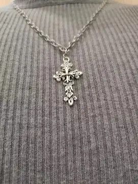Vintage Cross Punk Necklace Chain Choker Size ONE SIZE - 1 Thumbnail