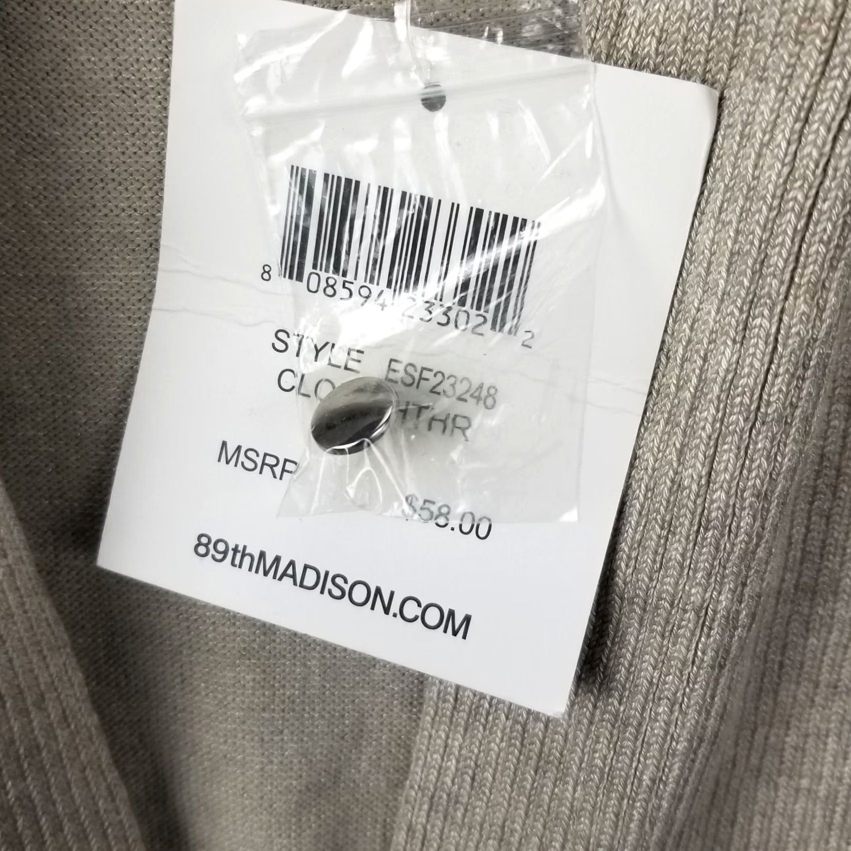 Vintage 89th & Madison Cardigan Sweater Womens Small Cream Ribbed Soft NWT New With Tag Shirt Womens Small Cream Cardigan 89th & Madison Fall Winter Size S / US 4 / IT 40 - 3 Thumbnail