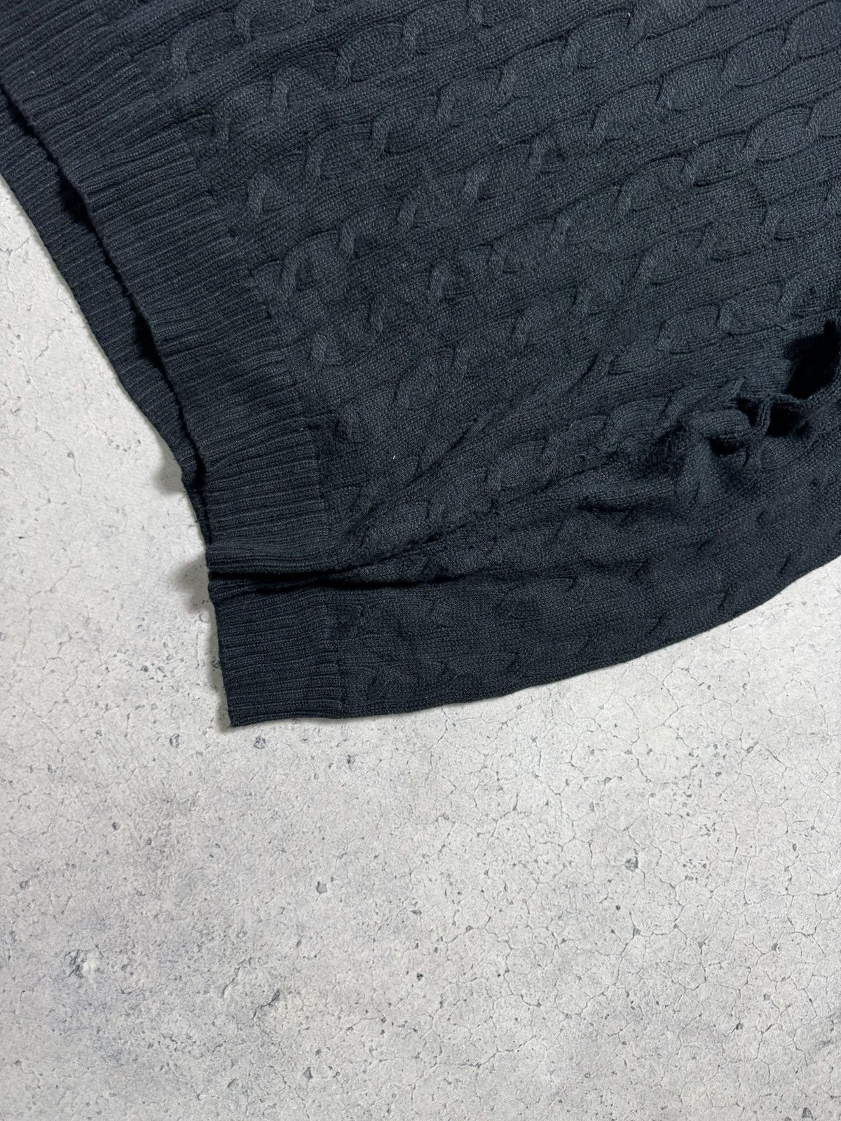 Polo Ralph Lauren Polo Ralph Lauren Black Knit Cable Sweater Size L Size US L / EU 52-54 / 3 - 3 Thumbnail