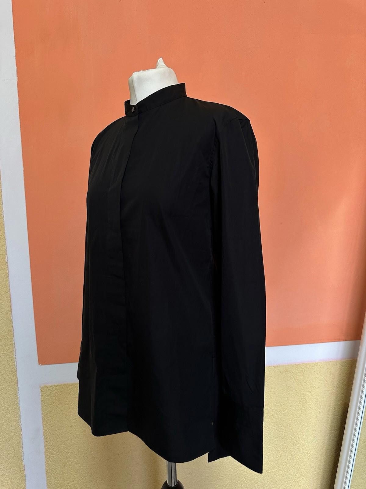 Jil Sander × Uniqlo Uniqlo x Jil Sander Black Silk Stand Collar Shirt XS Size XS / US 0-2 / IT 36-38 - 3 Thumbnail