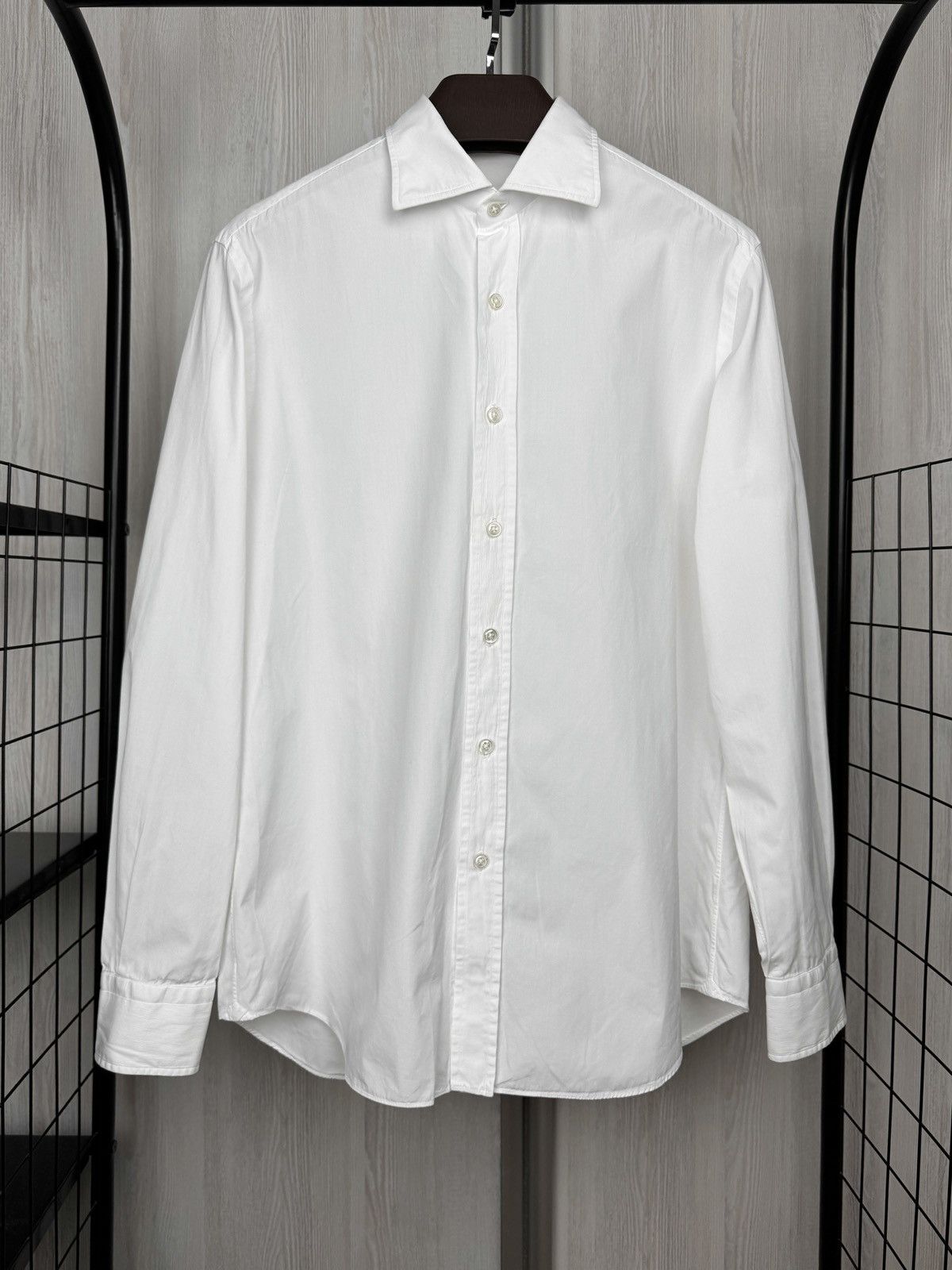 Salvatore Piccolo Salvatore Piccolo Napoli white cotton long sleeve shirt 16 Size US L / EU 52-54 / 3 - 2 Thumbnail