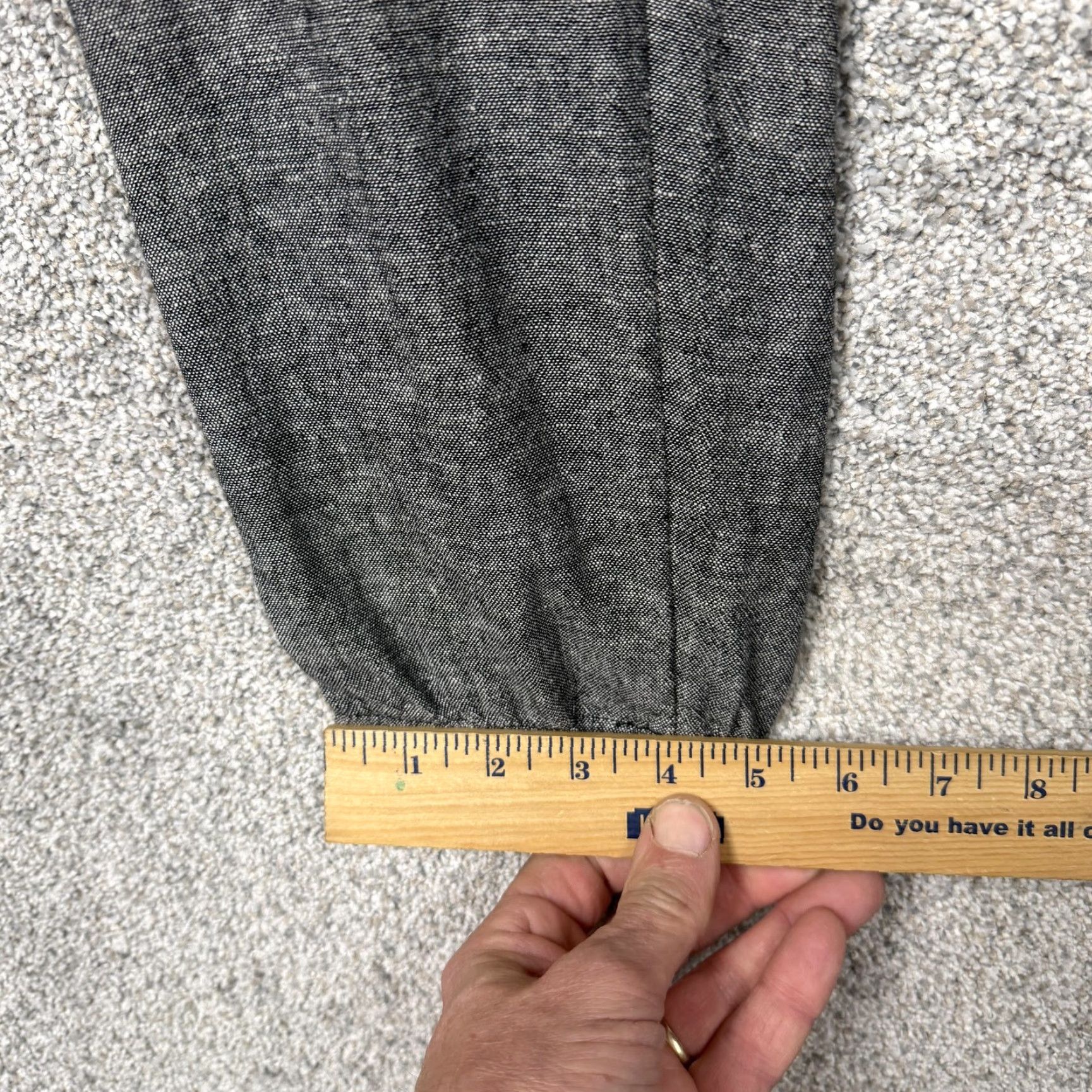 Vintage Sonoma Cargo Pants Womens Size 10 Gray Jogger Linen Blend Lagenlook Utility Pants Size 32" / US 10 / IT 46 - 3 Thumbnail