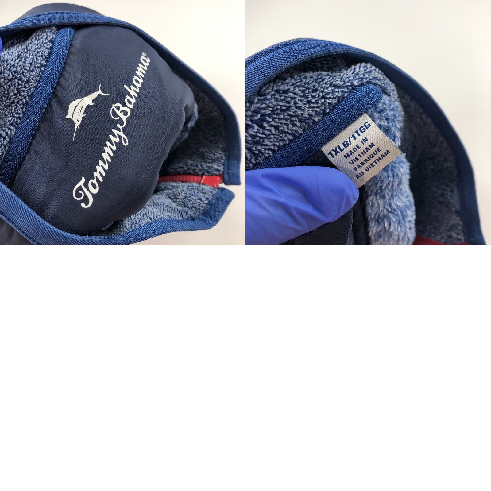Tommy Bahama Tommy Bahama Pullover Sweater 1XLB Big 1/4 Zip Mock Neck Blue Knitted Knit Solid Logo Men’s Pullover 1/4 Zip 1XLB Big & Tall Size US XL / EU 56 / 4 - 8 Thumbnail