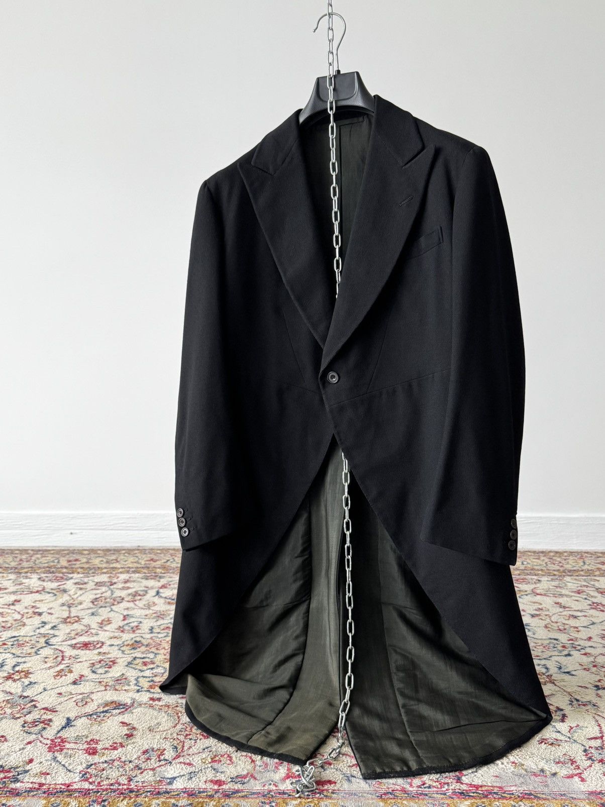 Vintage 1935 Dated Antique British Bespoke Wool Morning Frock Coat Size US M / EU 48-50 / 2 - 2 Thumbnail