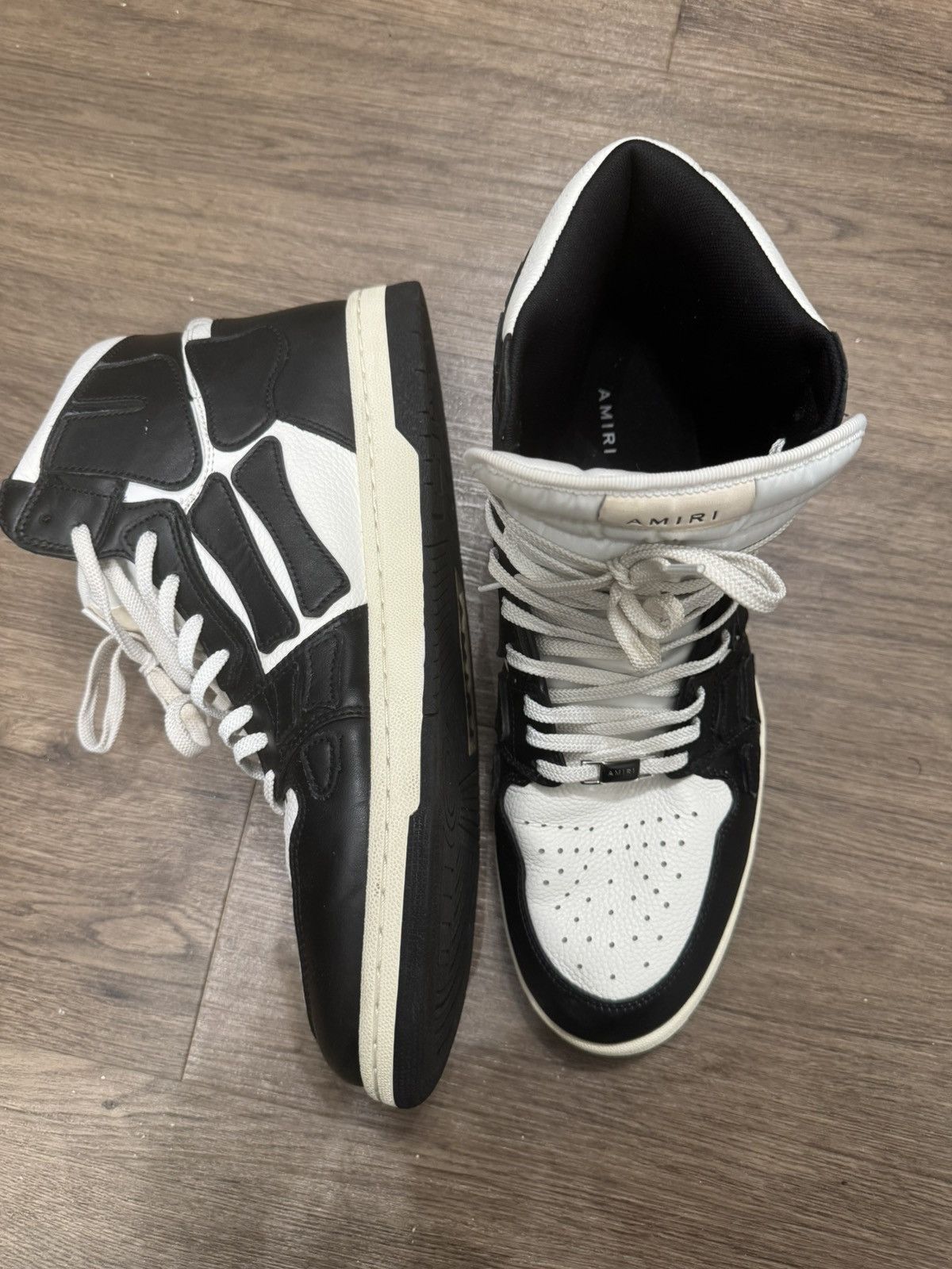 Amiri Men's Skel-Top Hi Leather Bones High-Top Sneakers Size US 13 / EU 46 - 1 Thumbnail