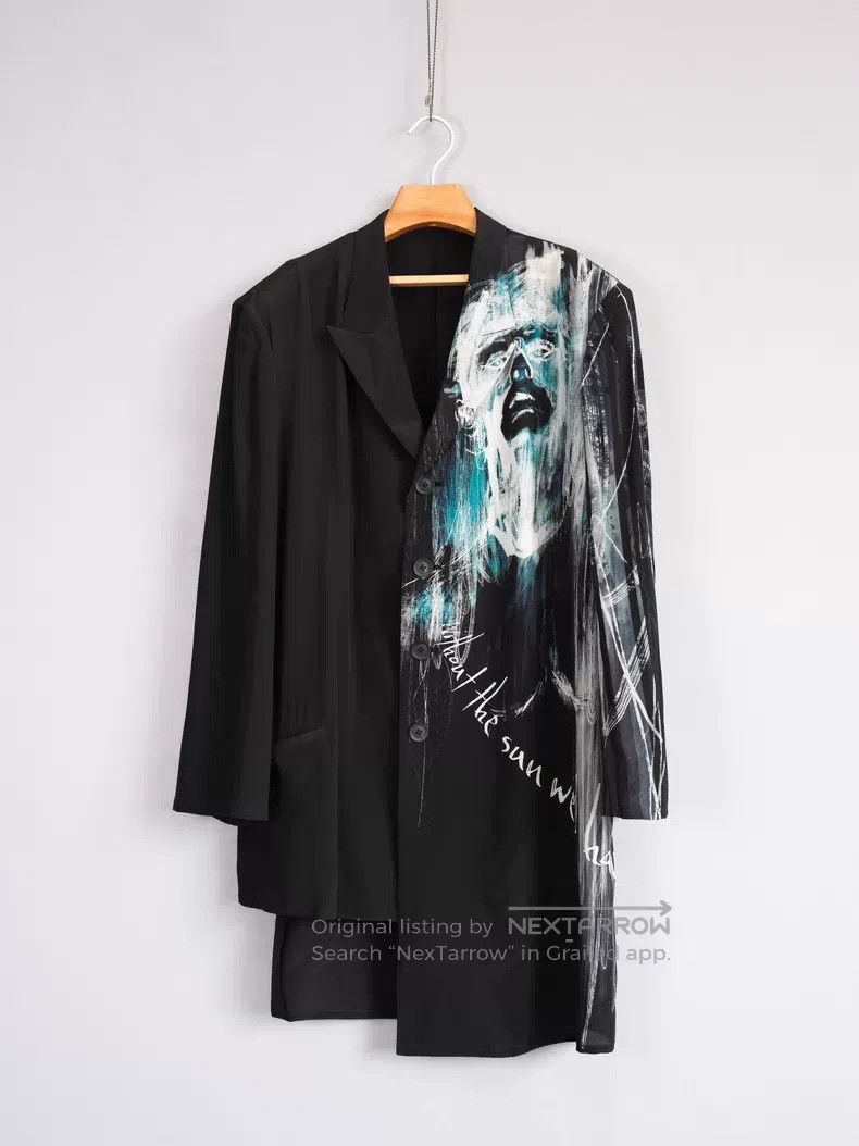 Yohji Yamamoto Yohji Yamamoto 25SS silk jacket with portrait design| Size US M / EU 48-50 / 2 - 1 Thumbnail