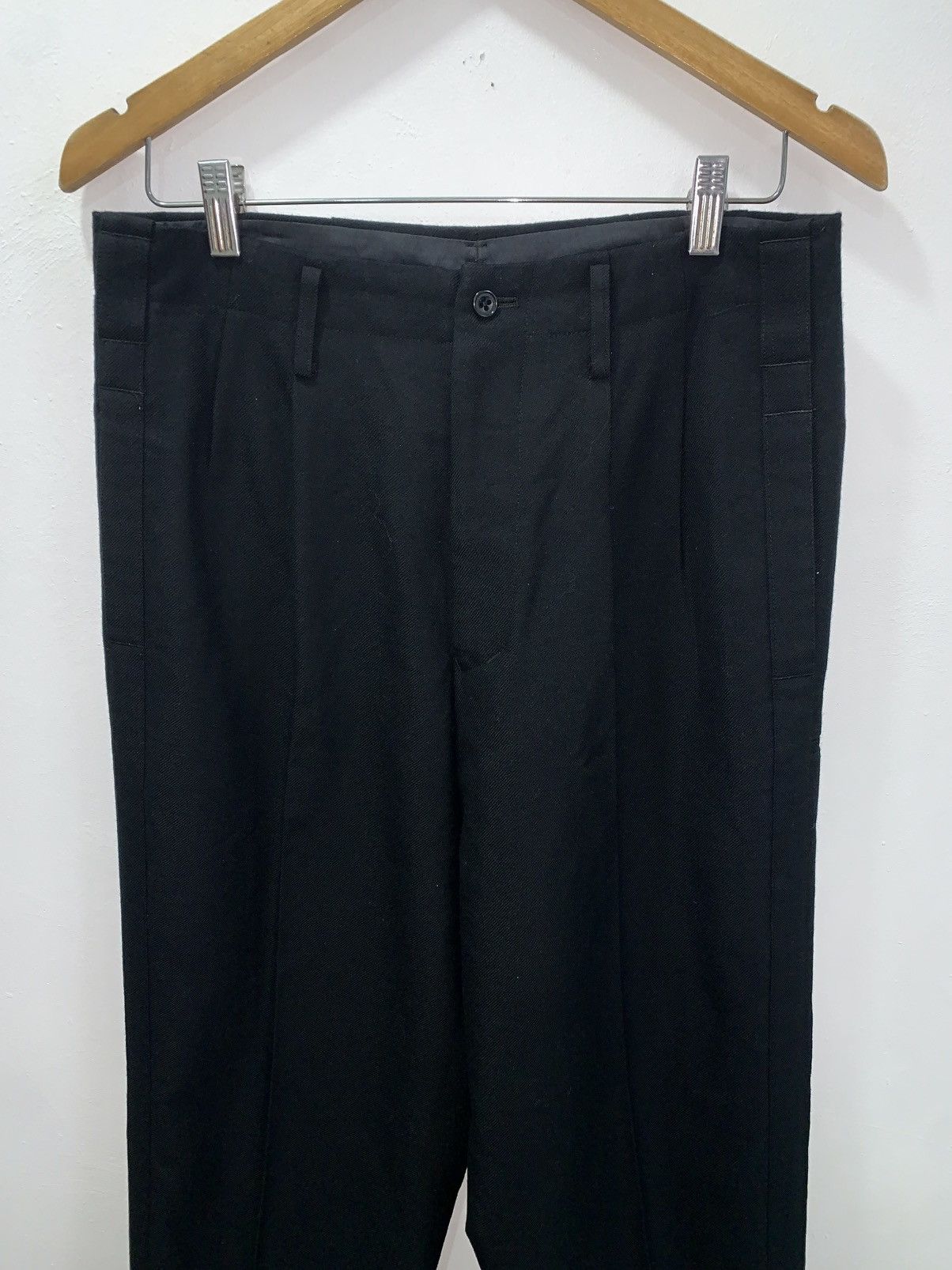 Y's for Men 90’s YOHJI YAMAMOTO - Y’s FOR MEN SOLID WOOL TROUSERS Size US 31 - 5 Thumbnail